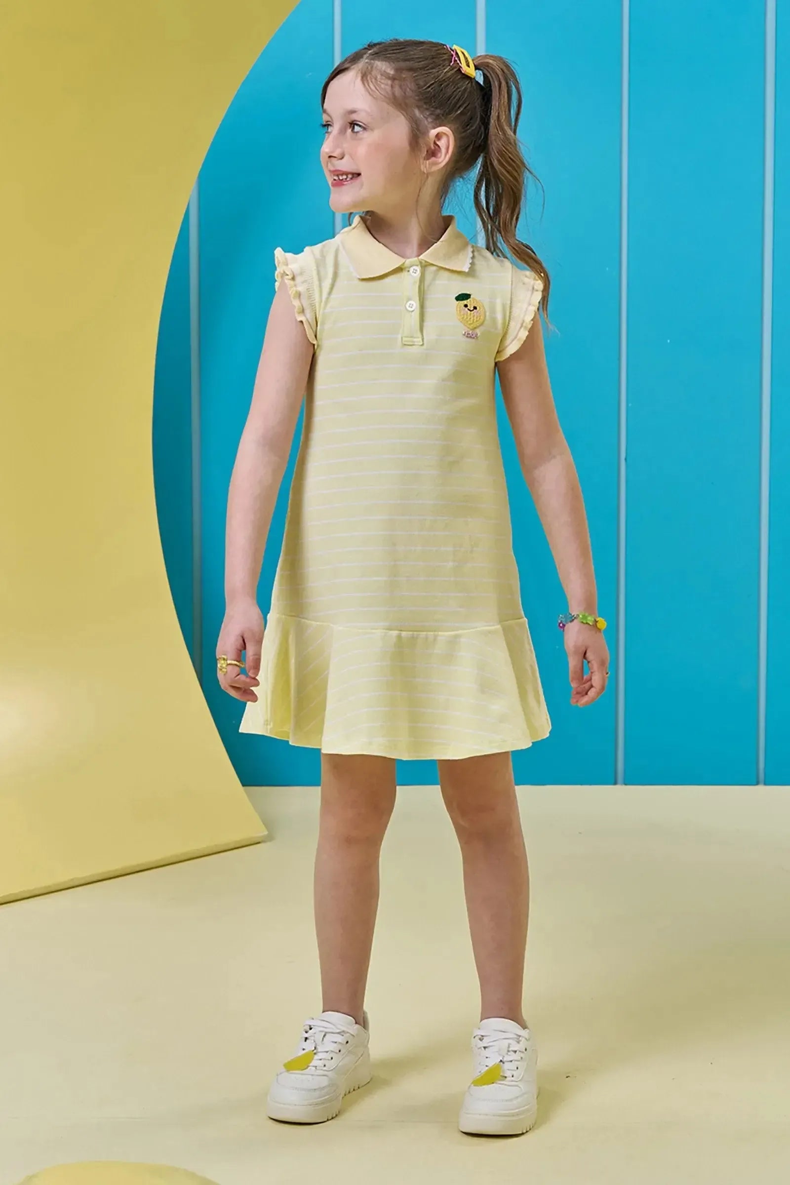 Vestido em Cotton Fio Tinto 95340 Kukiê Infantil Menina
