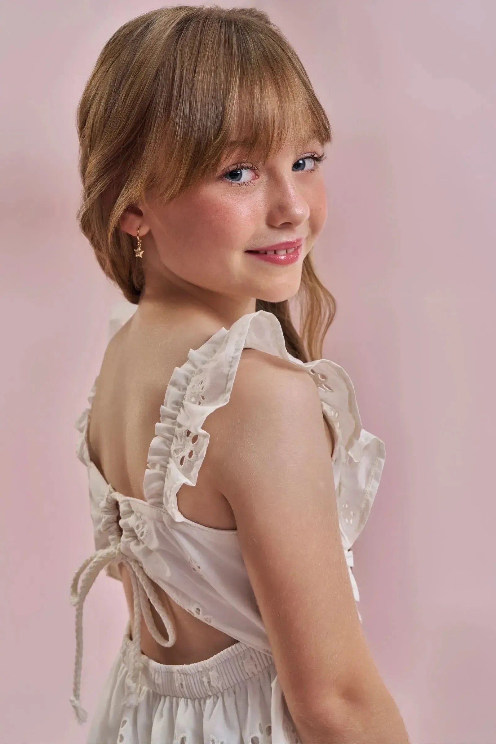 Vestido em Laise 100% Algodão 93687 Kukiê Infantil Menina