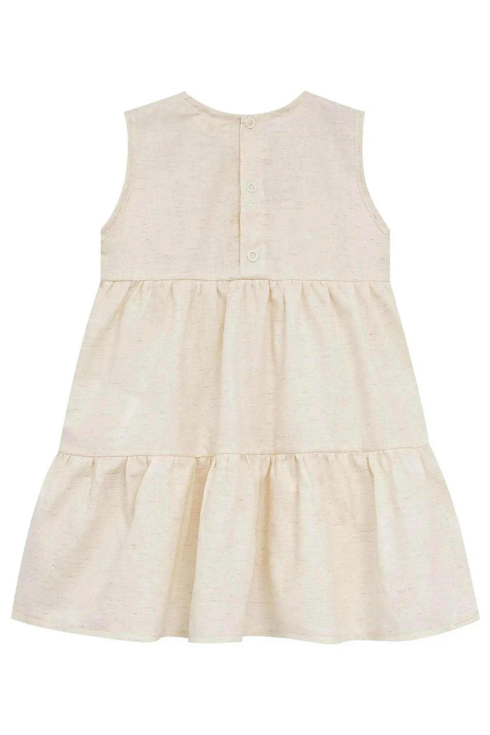 Vestido em Linho Deluxe 95539 Kukiê Infantil Menina