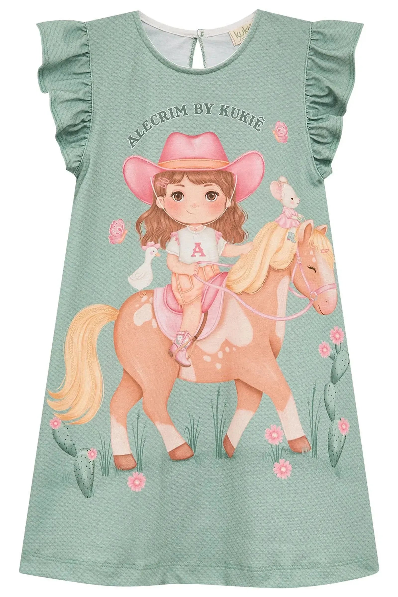 Vestido em Malha Fresh 95009 Kukiê Infantil Menina