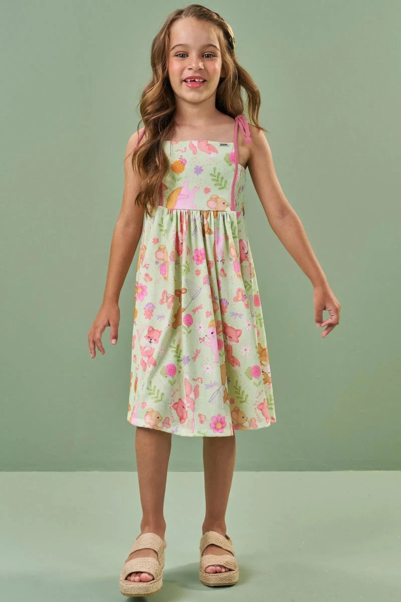 Vestido em Malha Fresh 86478 Kukiê Infantil Menina