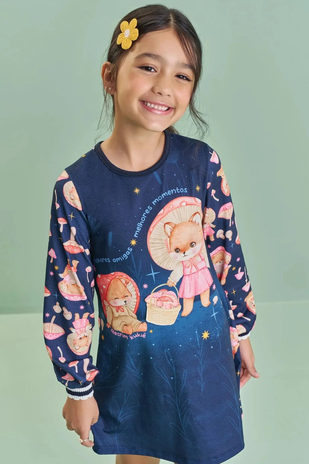 Vestido em Malha Fresh 89251 Kukiê Infantil Menina