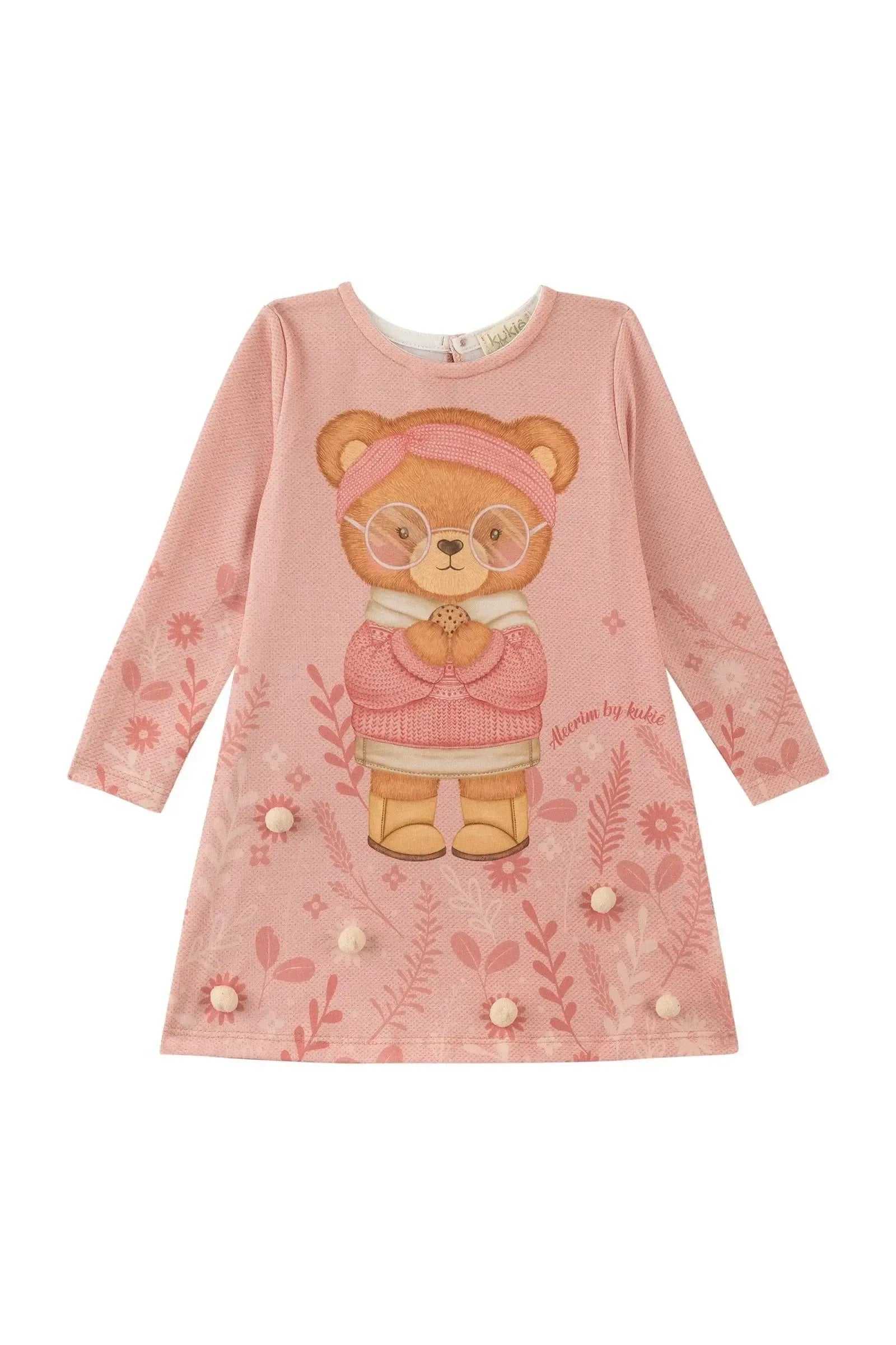 Vestido em Malha Power 90269 Kukiê Bebê Menina