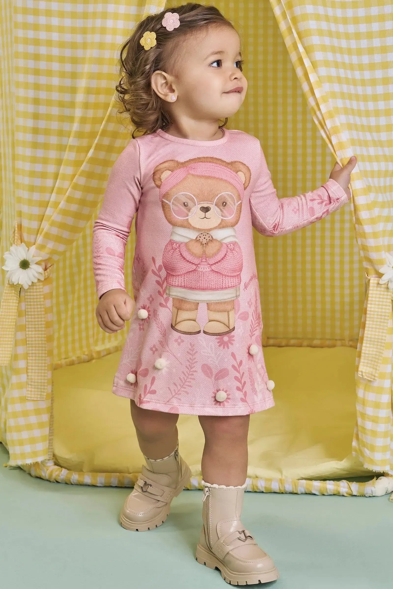 Vestido em Malha Power 90269 Kukiê Bebê Menina