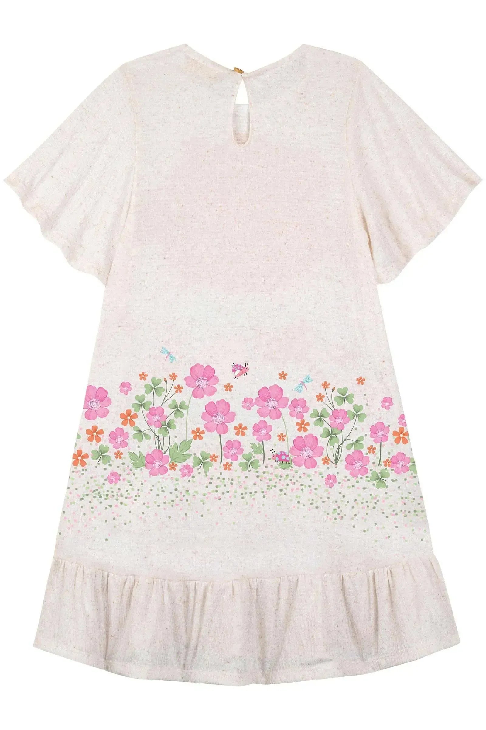 Vestido em Malha Wave 86486 Kukiê Infantil Menina