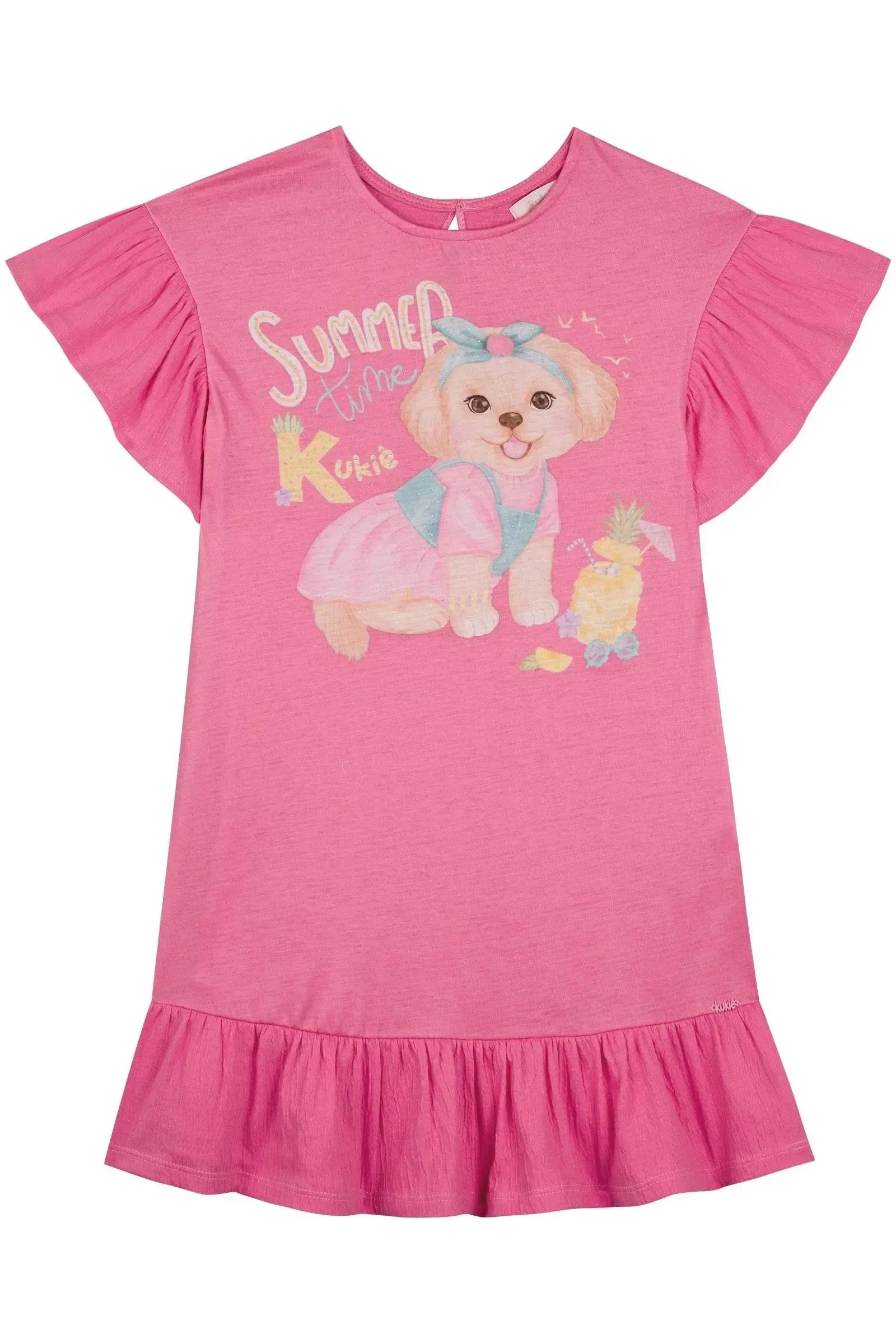 Vestido em Malha Wave 88081 Kukiê Infantil Menina