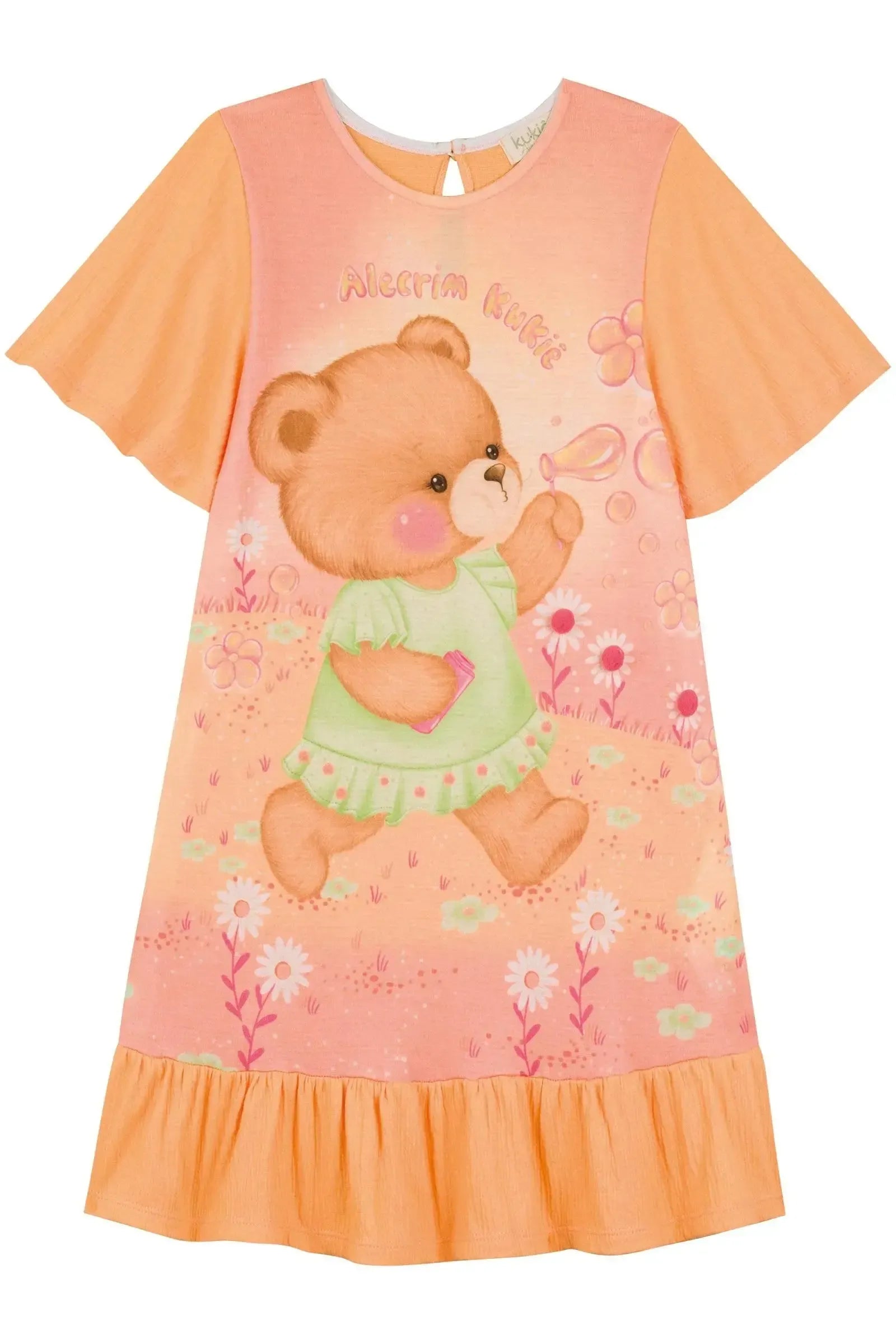 Vestido em Malha Wave 88863 Kukiê Infantil Menina