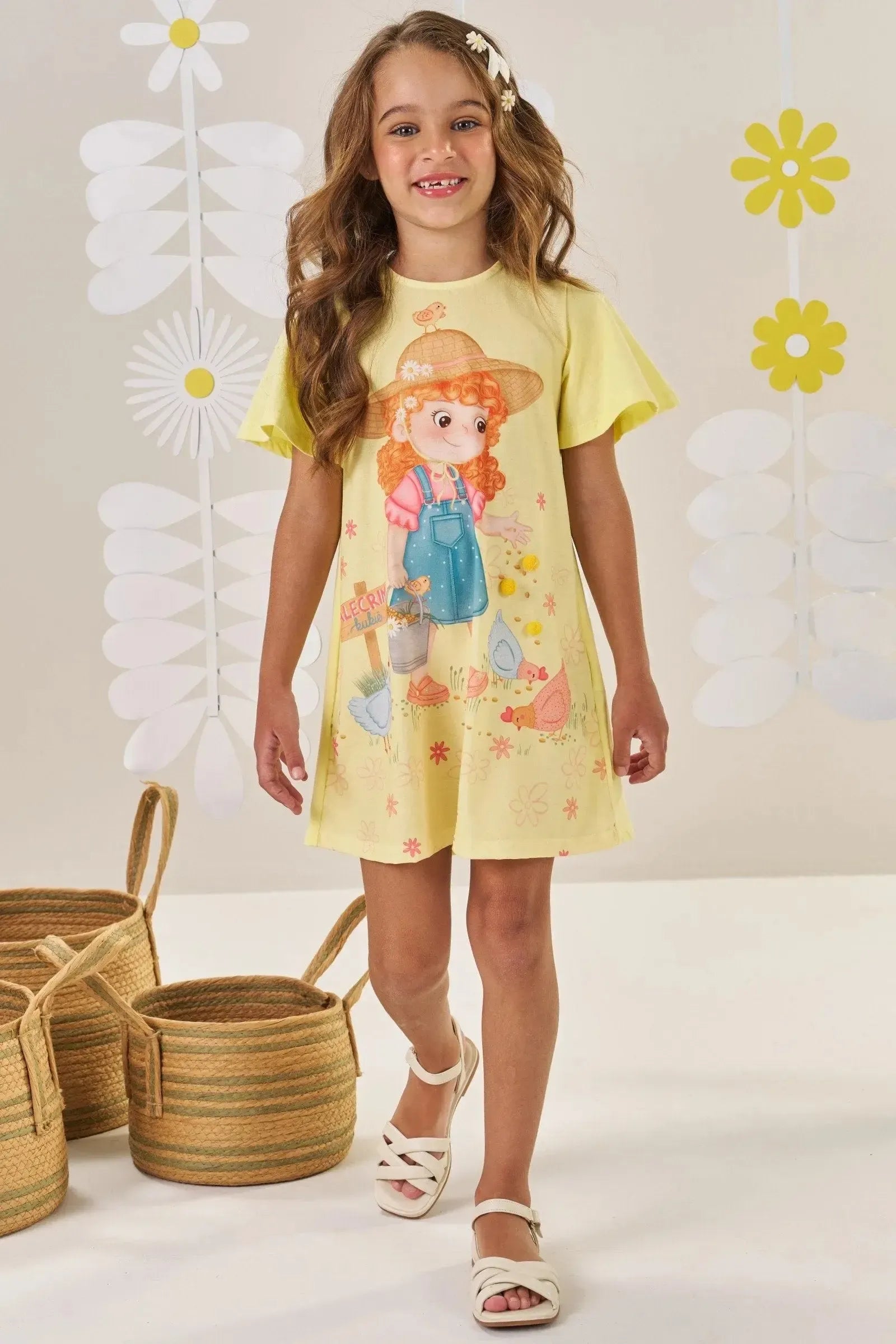 Vestido em Meia Malha 86484 Kukiê Infantil Menina