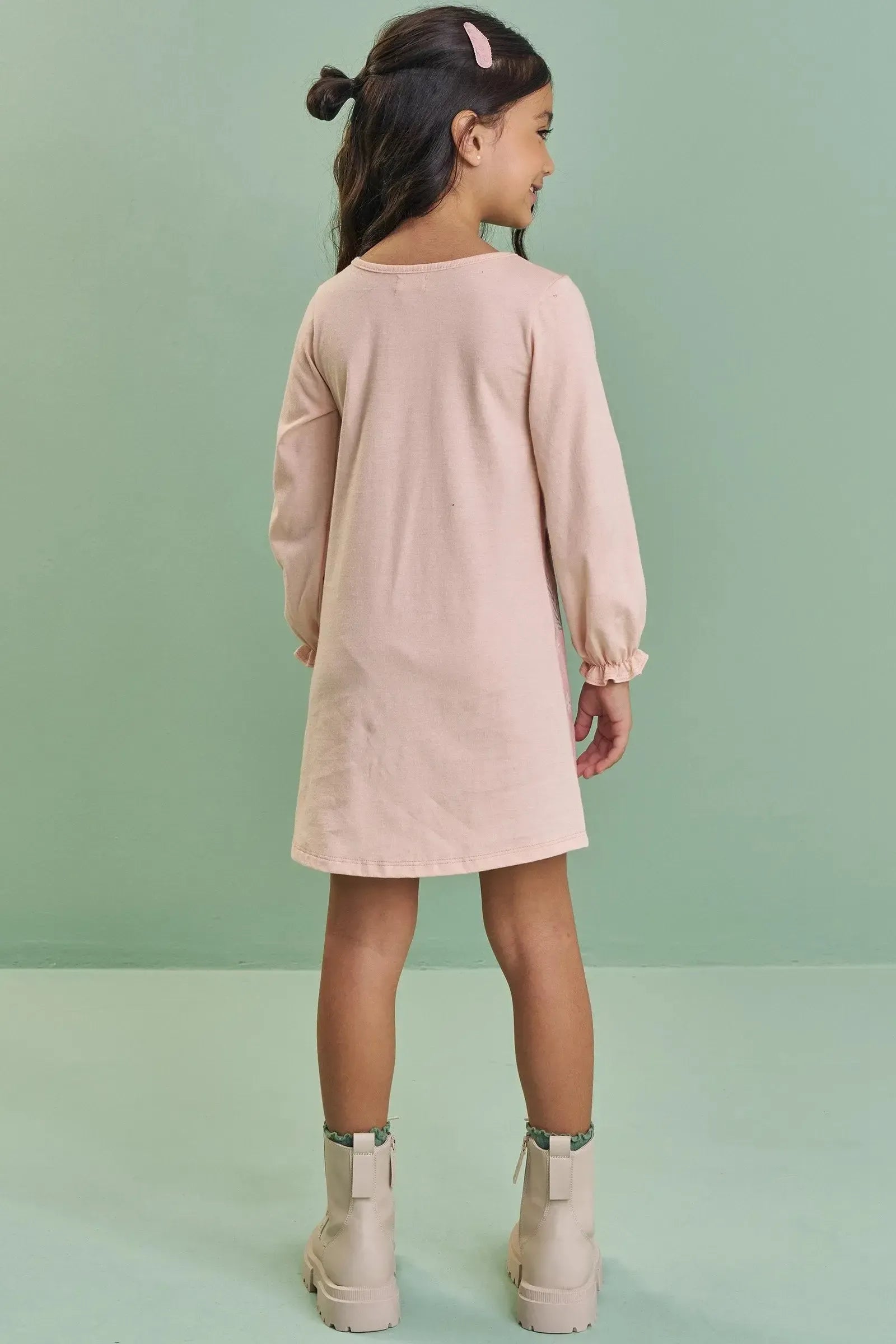 Vestido em Meia Malha 89356 Kukiê Infantil Menina