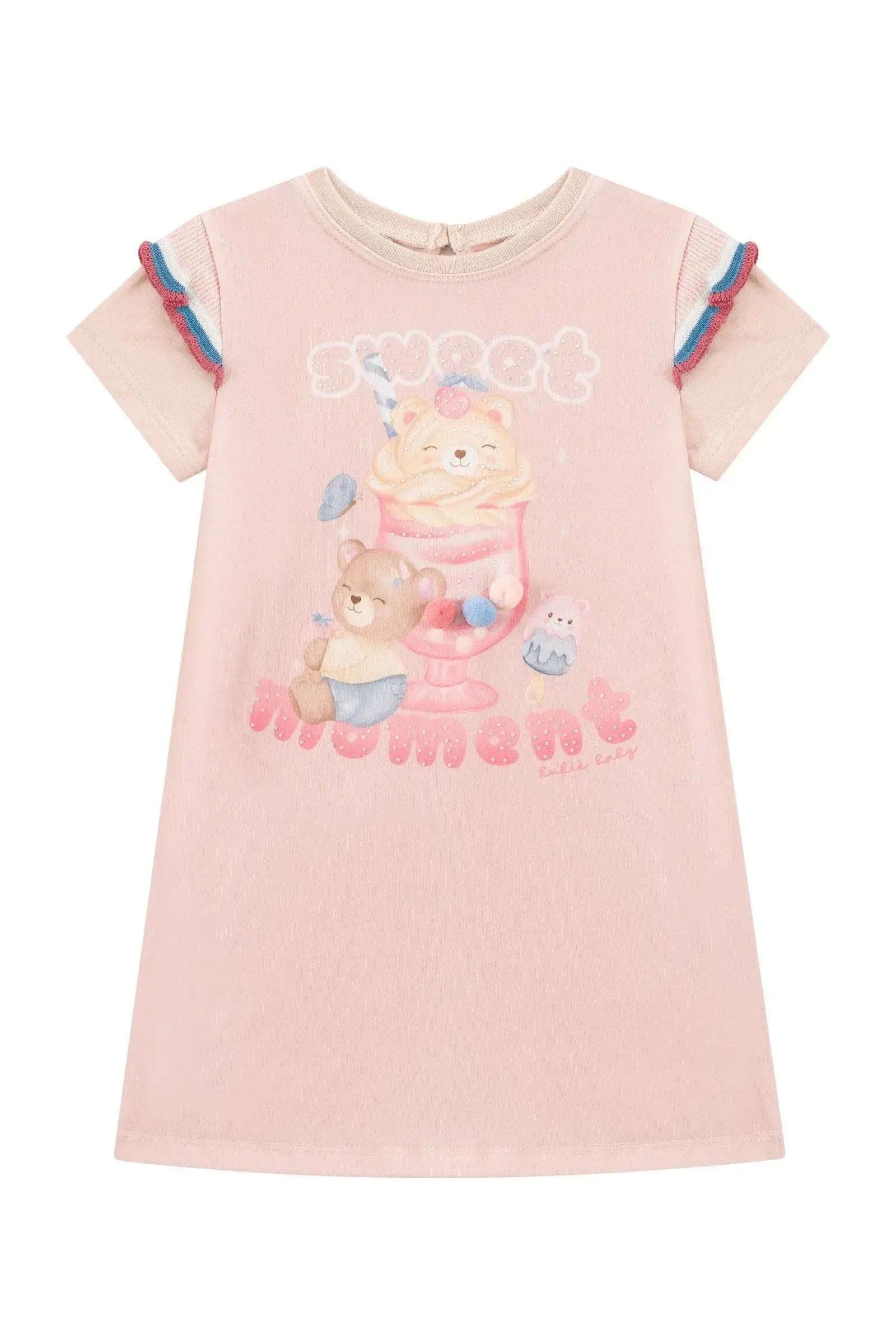 Vestido em Meia Malha 92976 Kukiê Bebê Menina