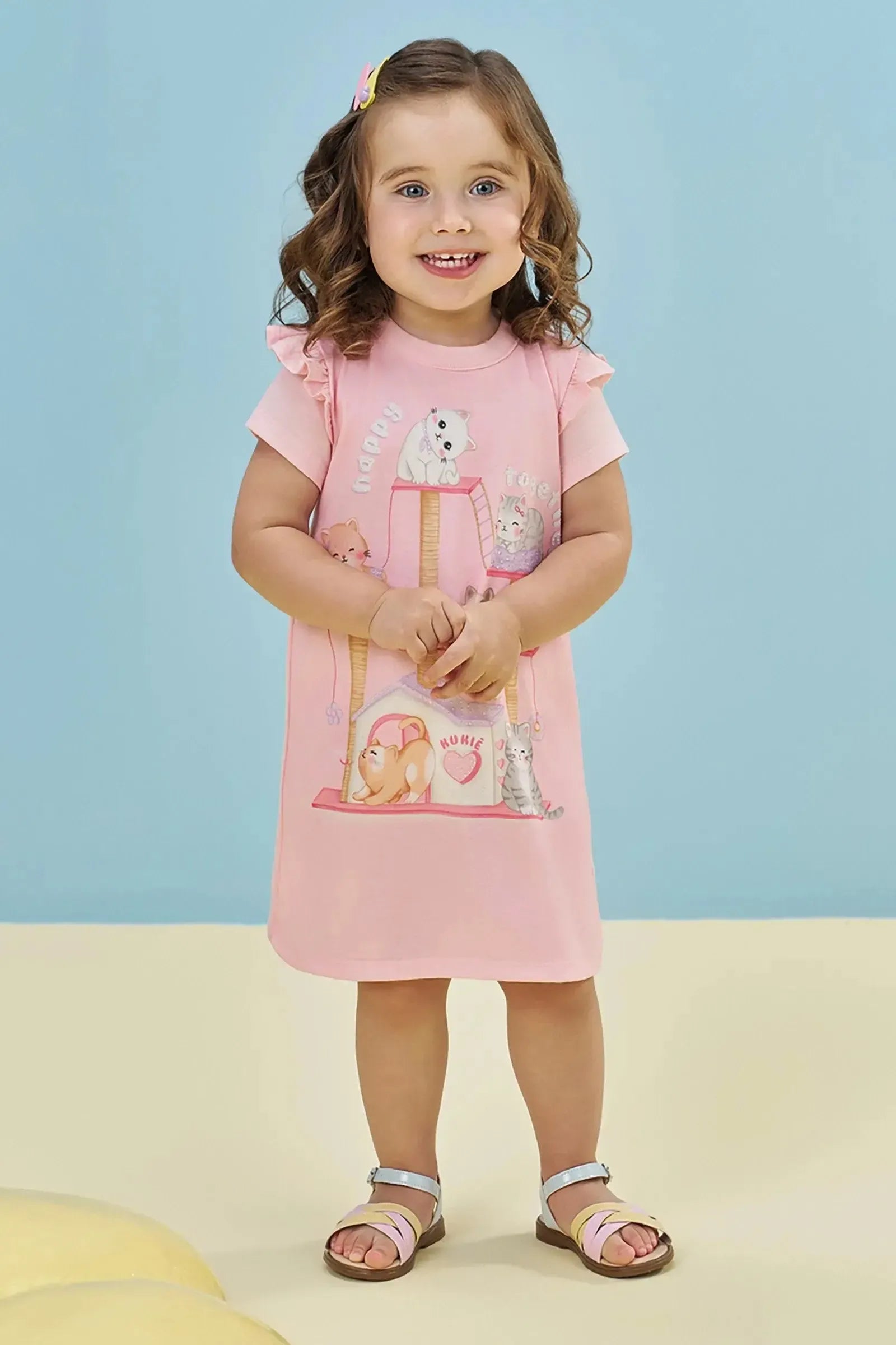 Vestido em Meia Malha 95215 Kukiê Bebê Menina