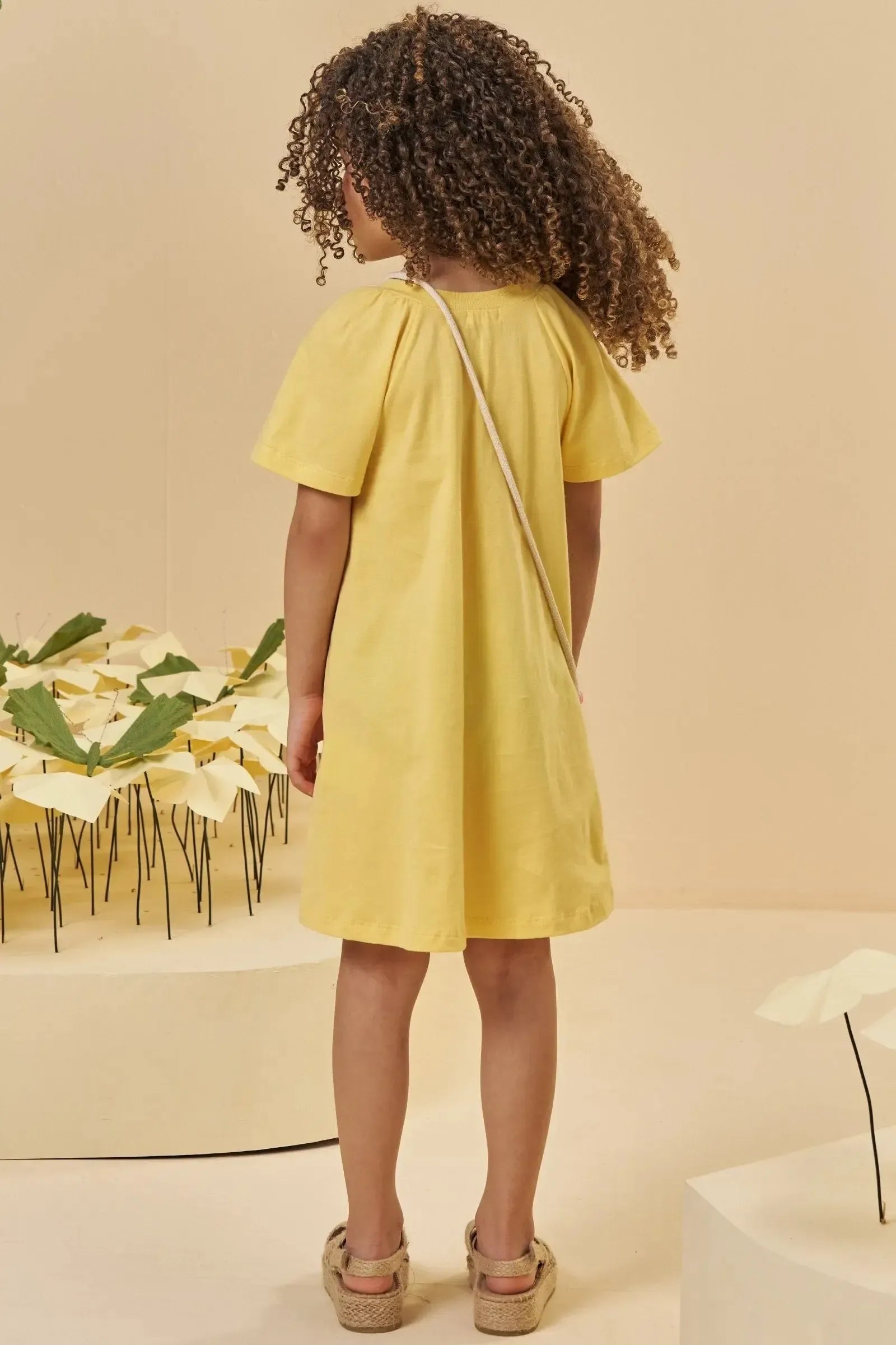 Vestido em Meia Malha. Acompanha Bolsa 94786 Kukiê Infantil Menina