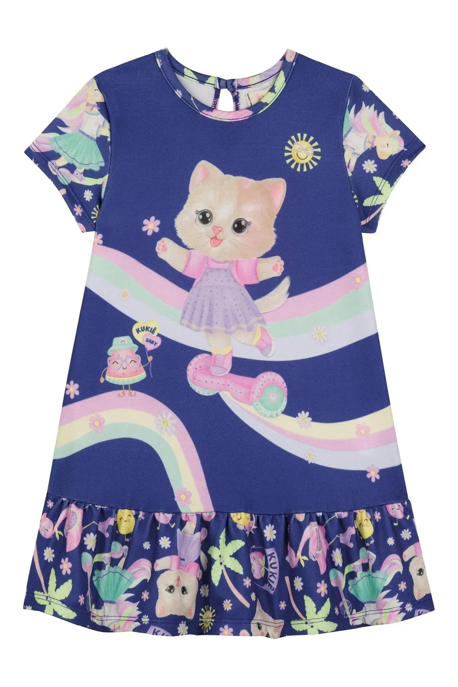 Vestido em Molecotton 87268 Kukiê Bebê Menina