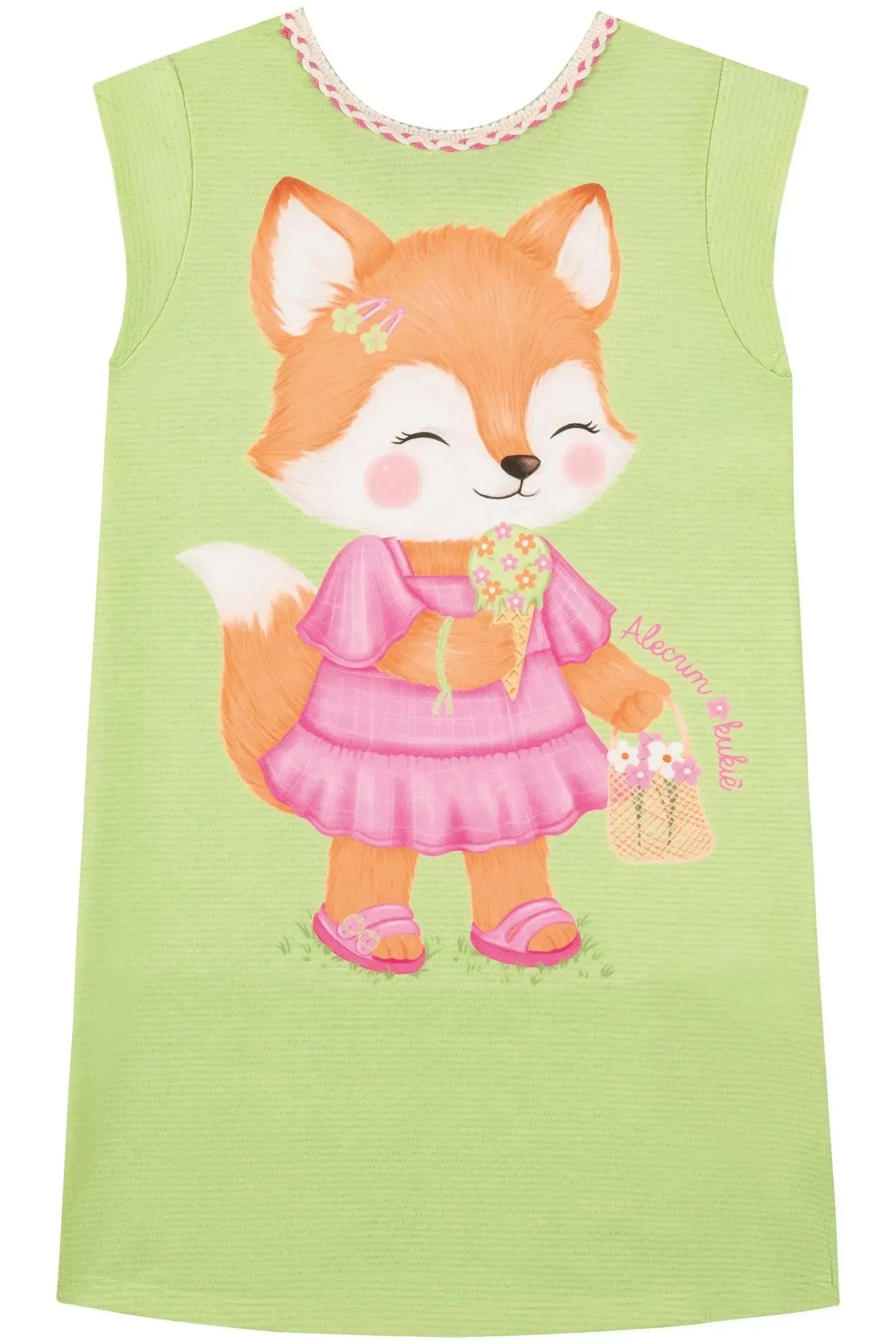 Vestido em Molecotton 87444 Kukiê Infantil Menina