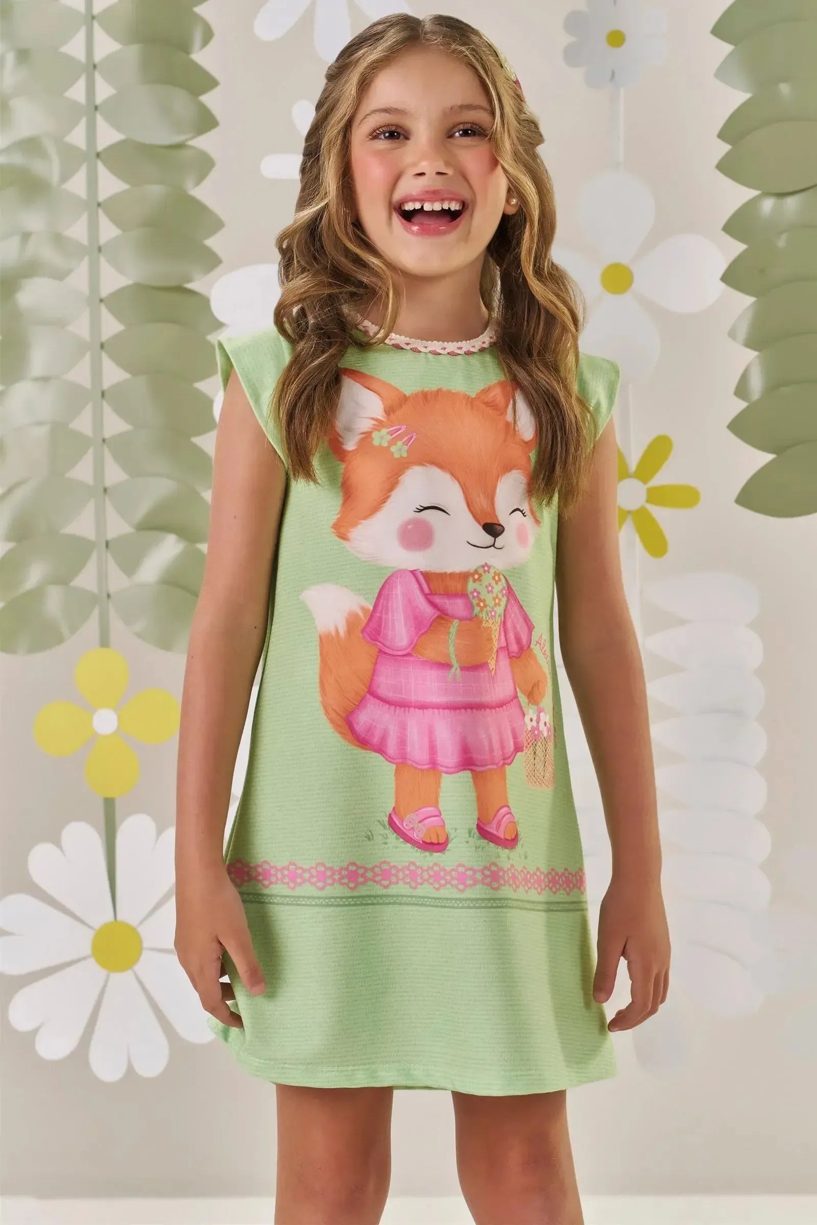 Vestido em Molecotton 87444 Kukiê Infantil Menina