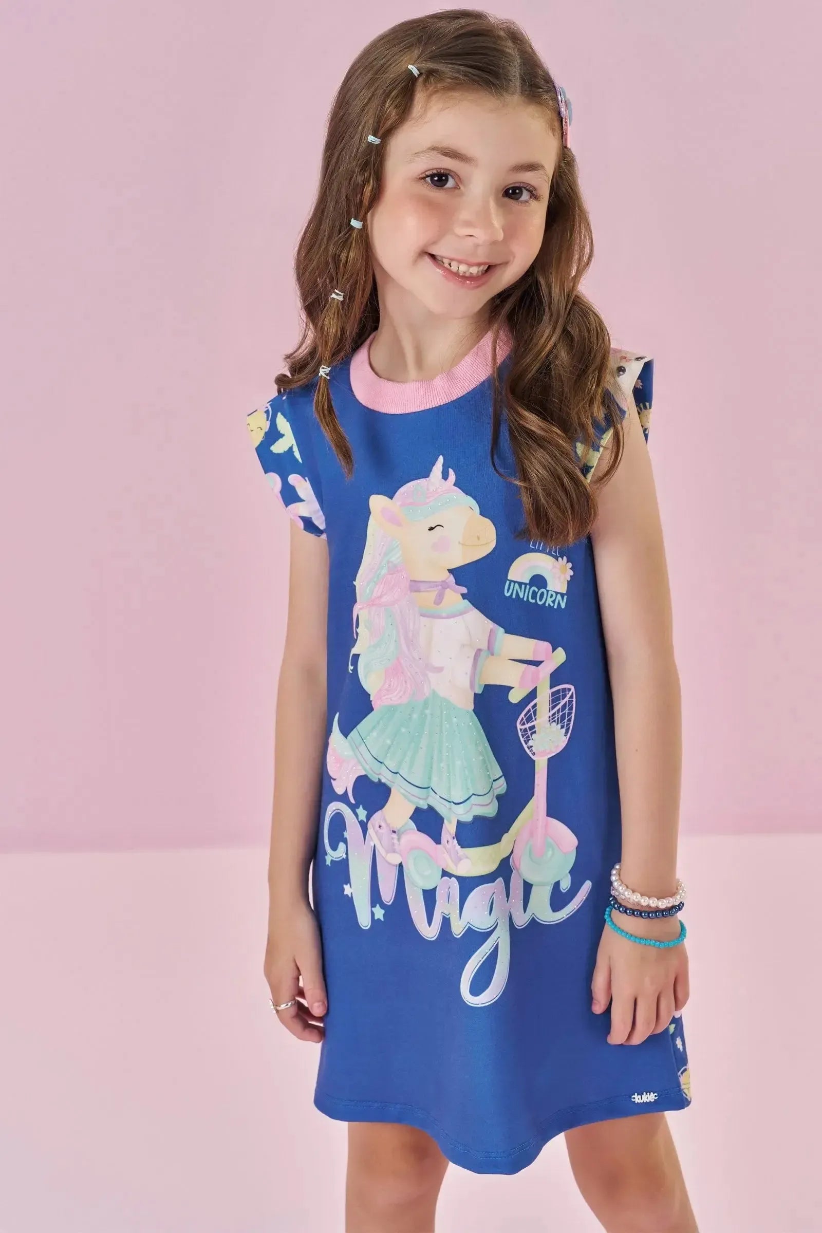 Vestido em Molecotton 87901 Kukiê Infantil Menina