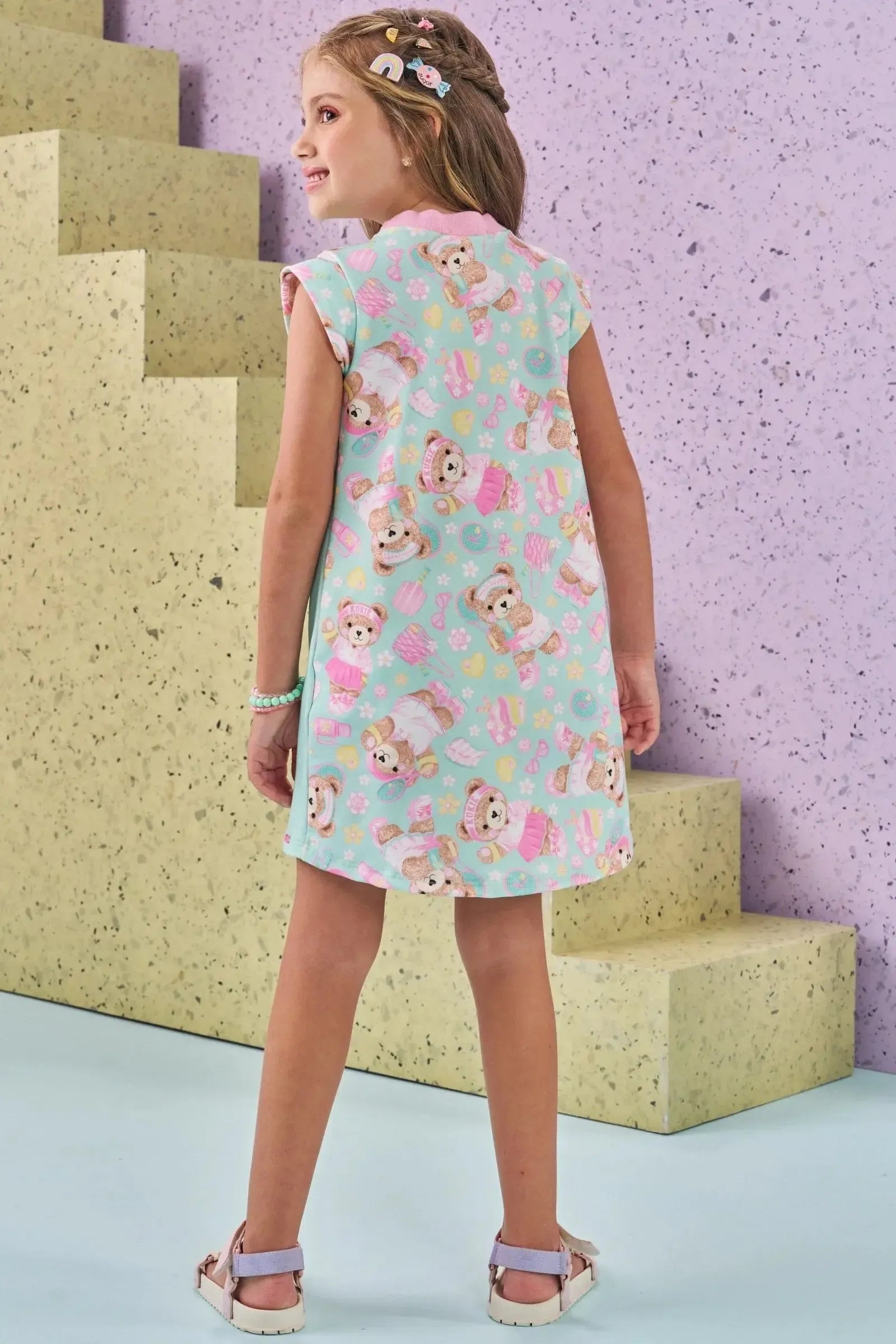 Vestido em Molecotton 88677 Kukiê Infantil Menina