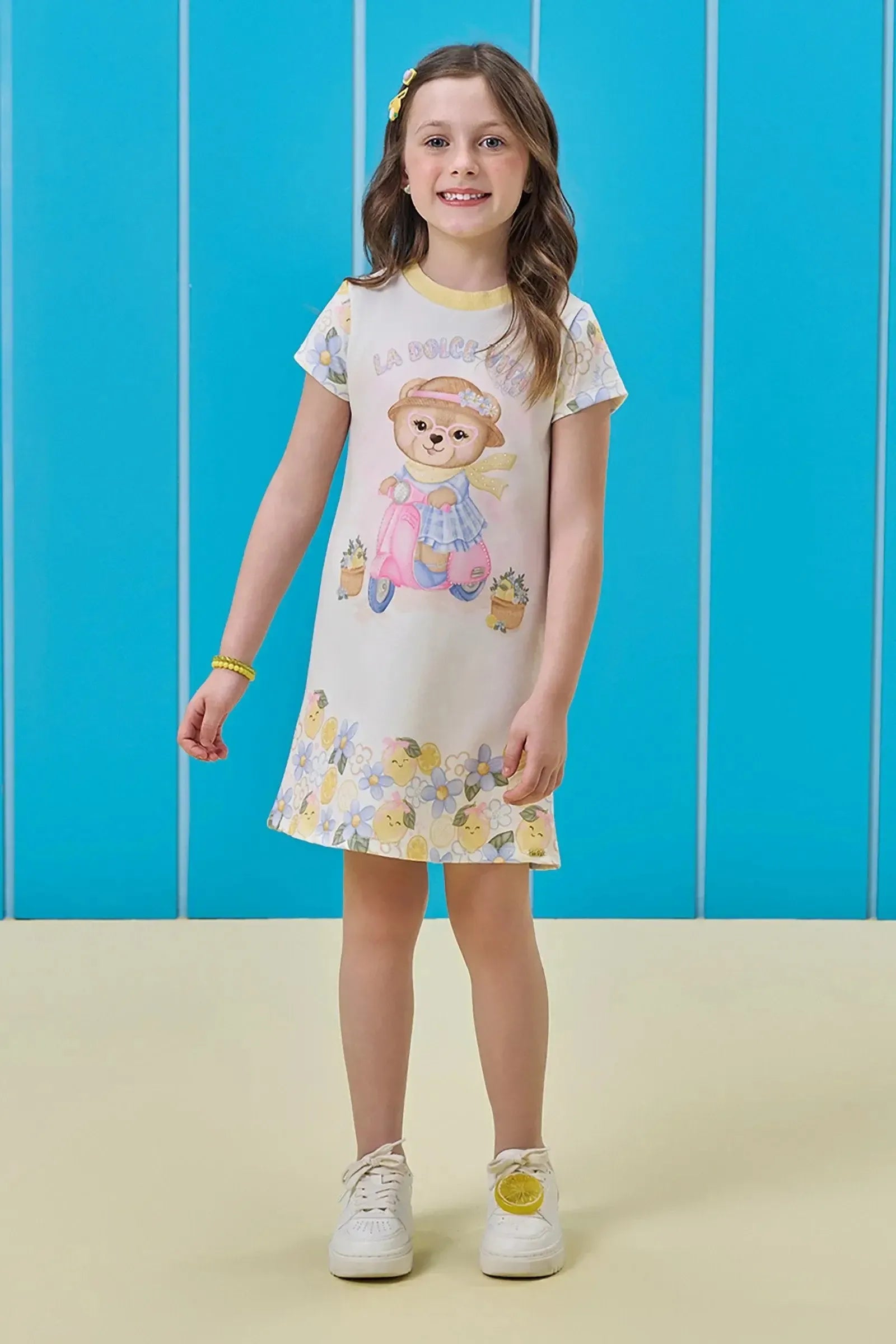 Vestido em Molecotton 95569 Kukiê Infantil Menina