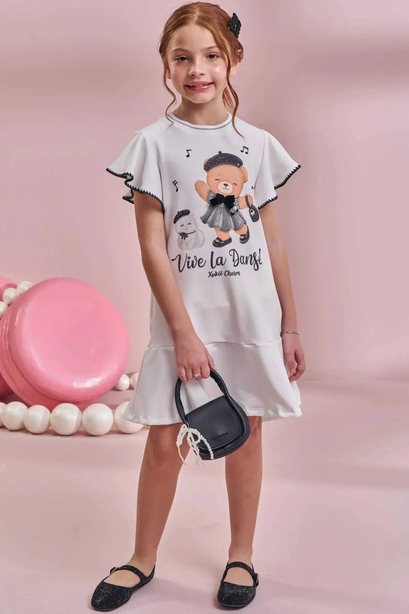 Vestido em Molecotton 96516 Kukiê Infantil Menina
