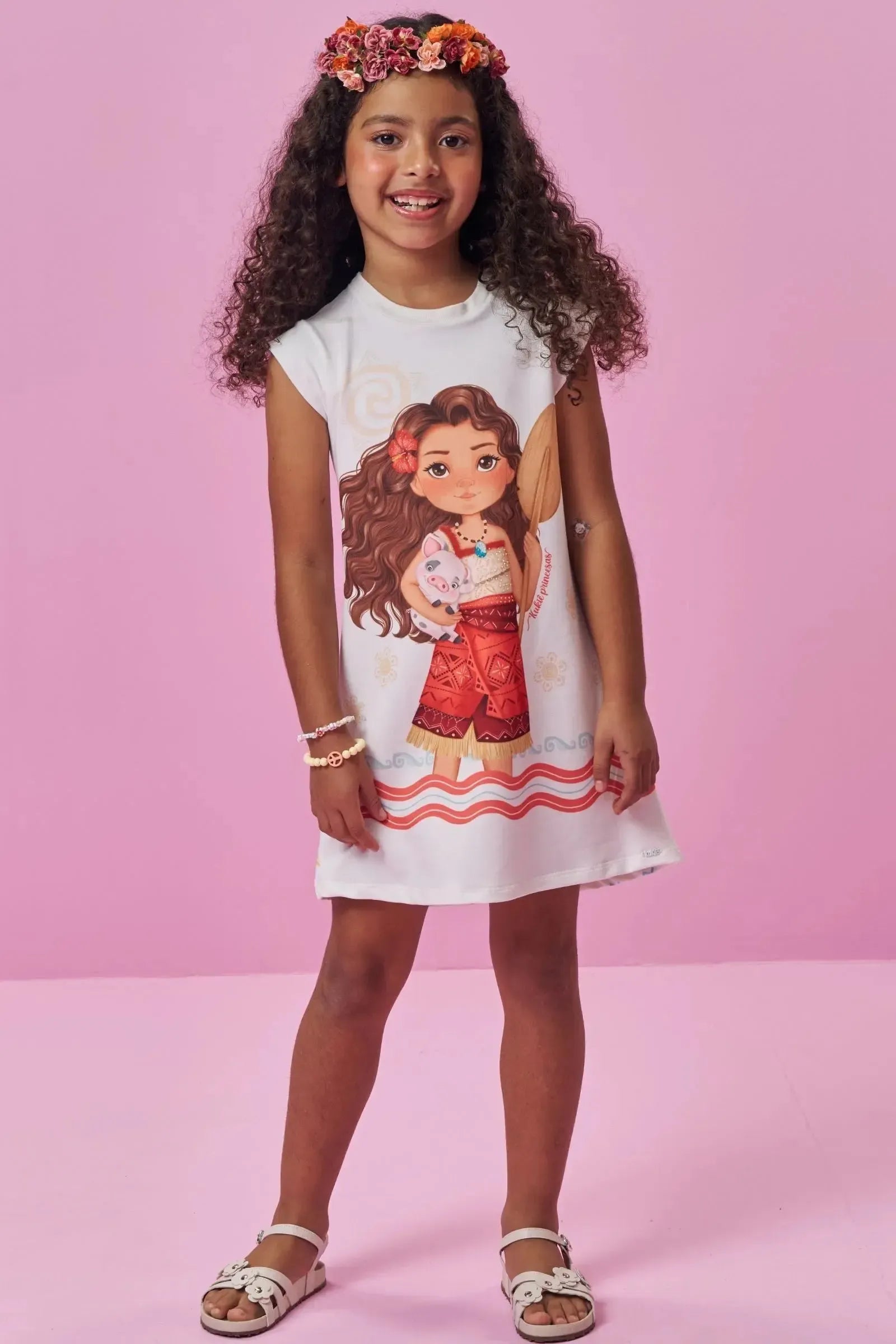 Vestido em Molecotton 96804 Kukiê Infantil Menina