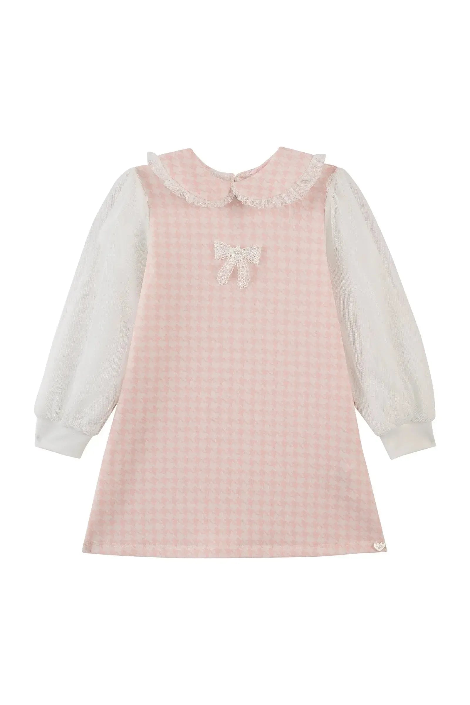 Vestido em Molecotton e Tule com Elastano 92123 Kukiê Bebê Menina