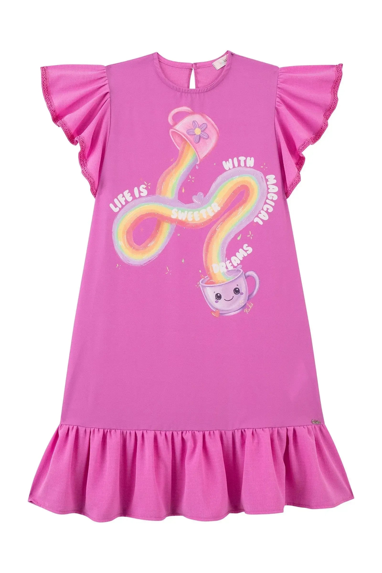 Vestido em Tecido Air Flow 93630 Kukiê Infantil Menina