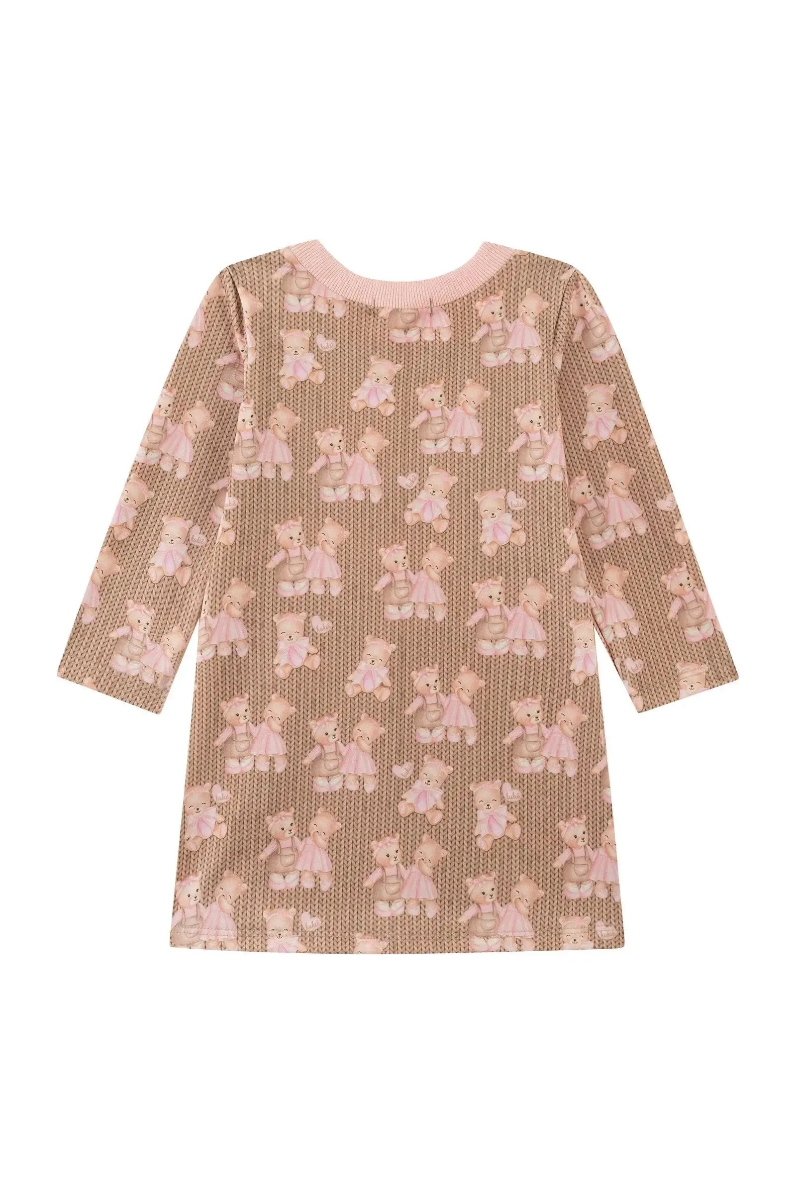 Vestido em Termoskin Peluciado 90887 Kukiê Bebê Menina