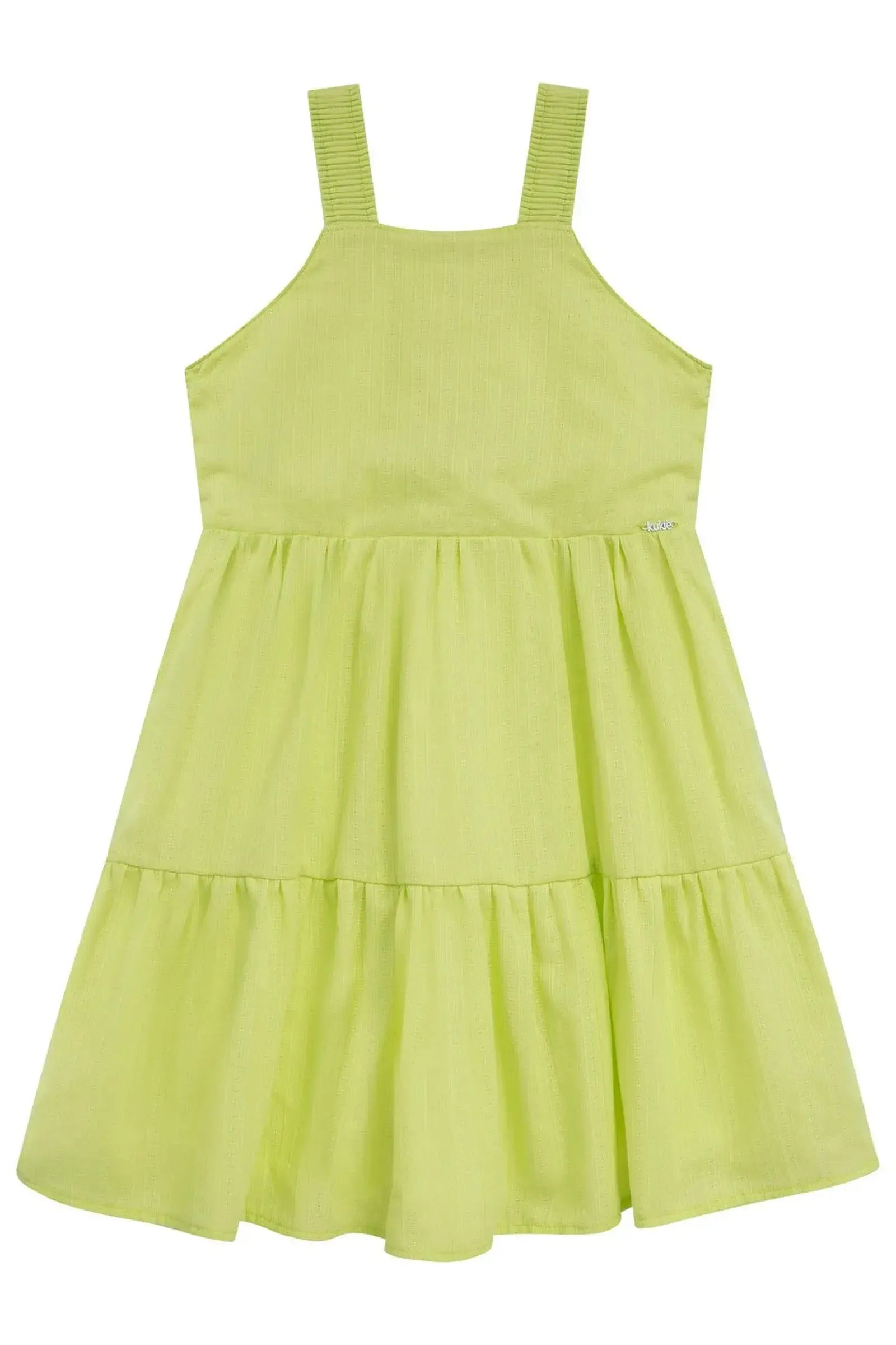 Vestido em Tricoline Maquinetado 96376 Kukiê Infantil Menina