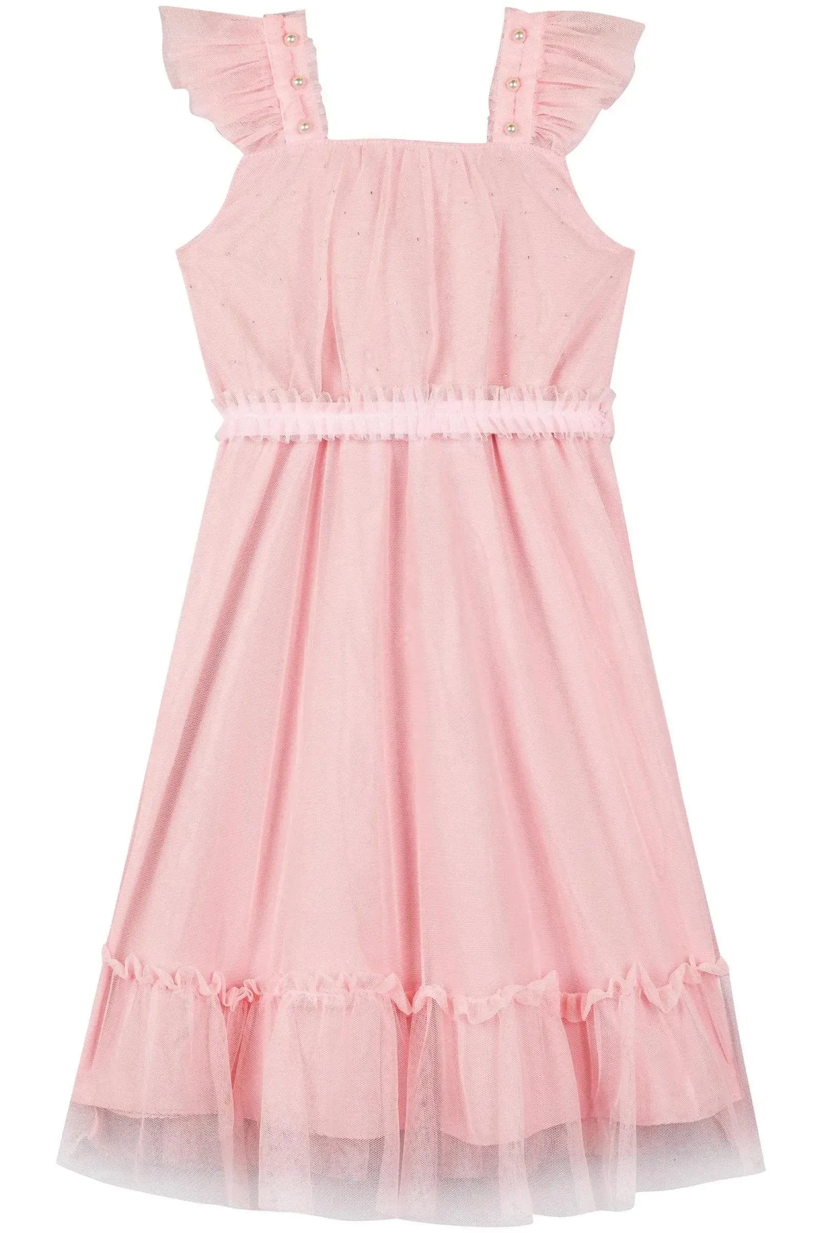 Vestido em Tule com Elastano 87342 Kukiê Infantil Menina