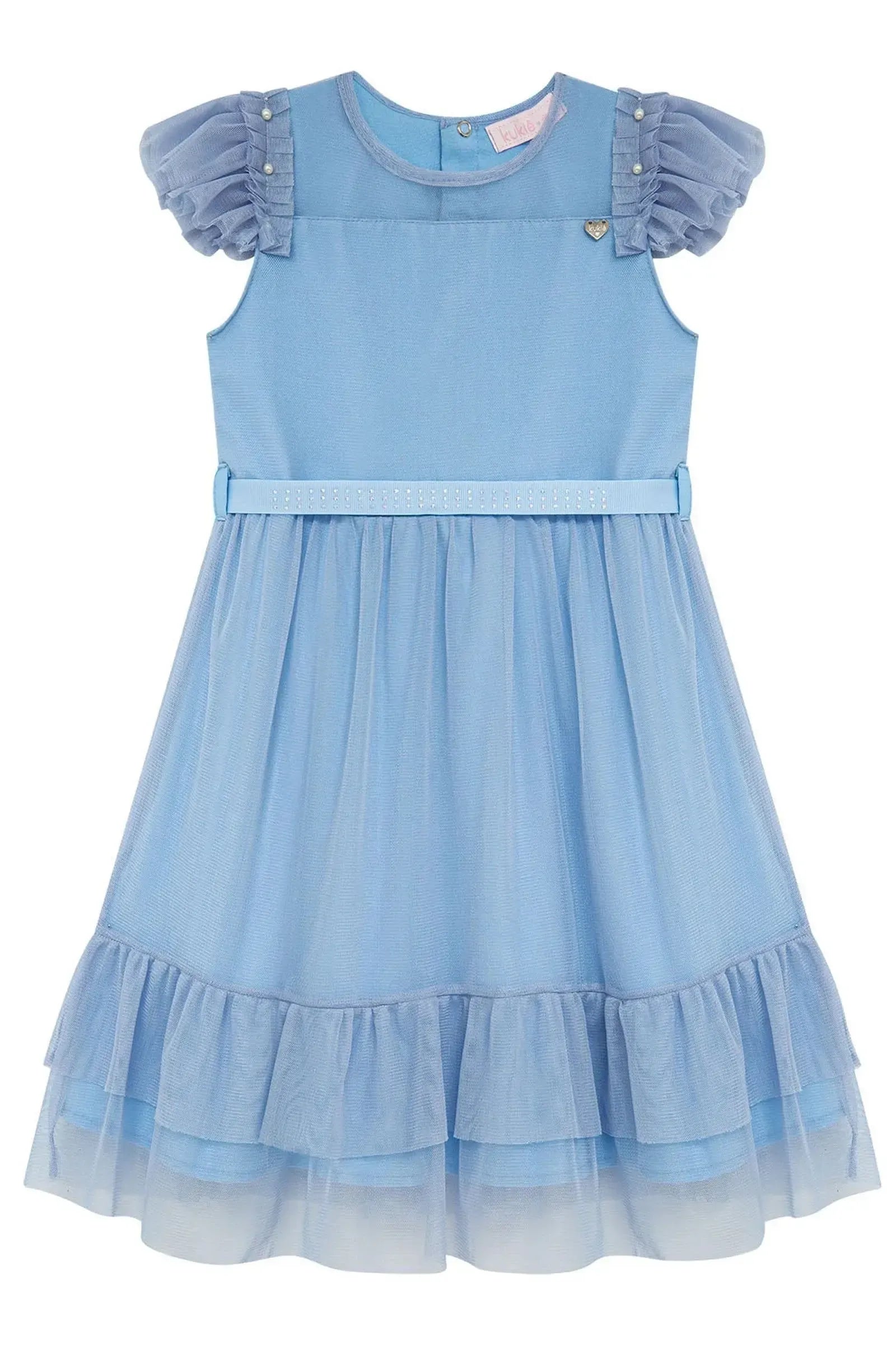 Vestido em Tule com Elastano 96522 Kukiê Infantil Menina