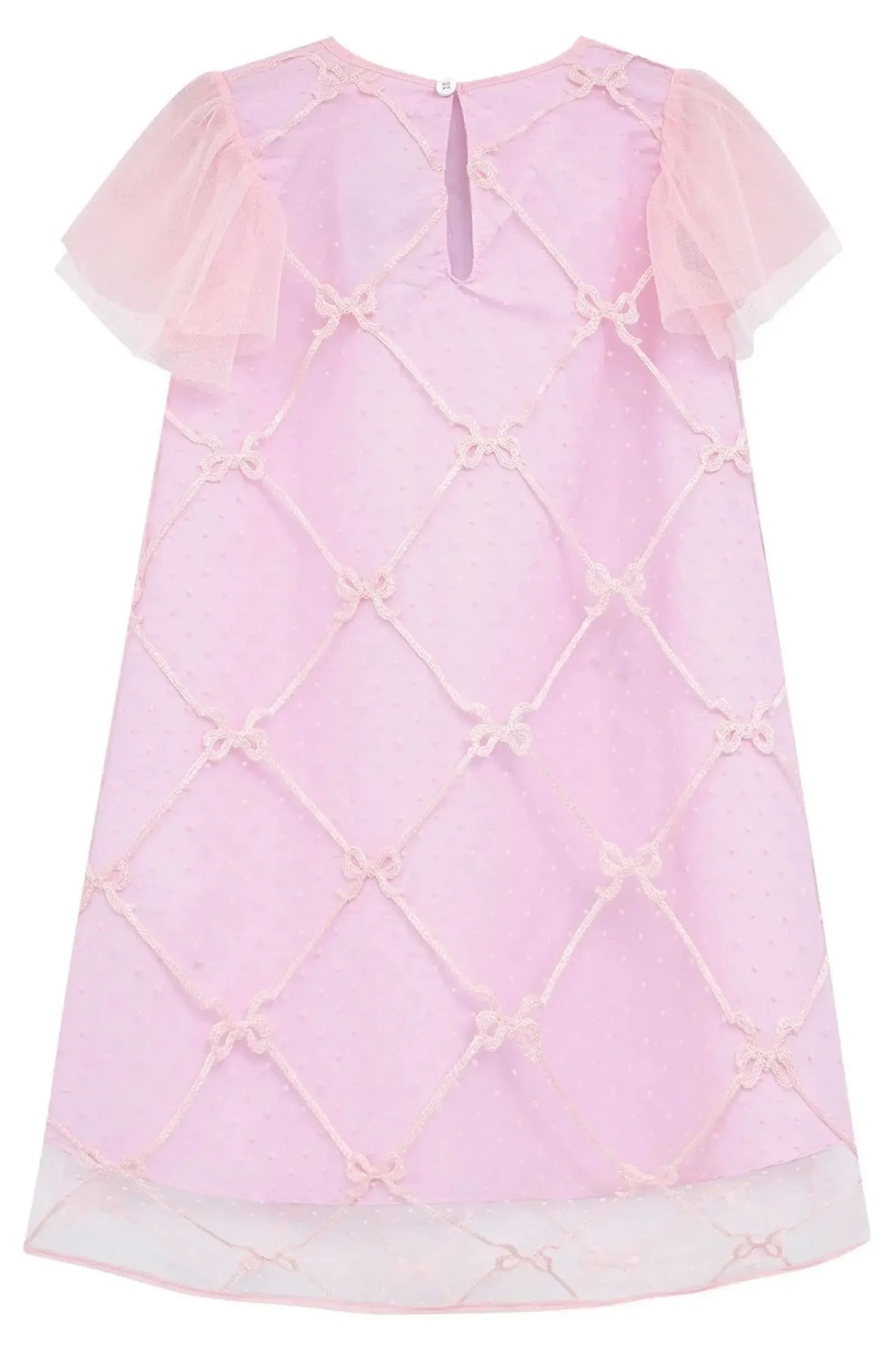 Vestido em Tule Laços 96877 Kukiê Infantil Menina