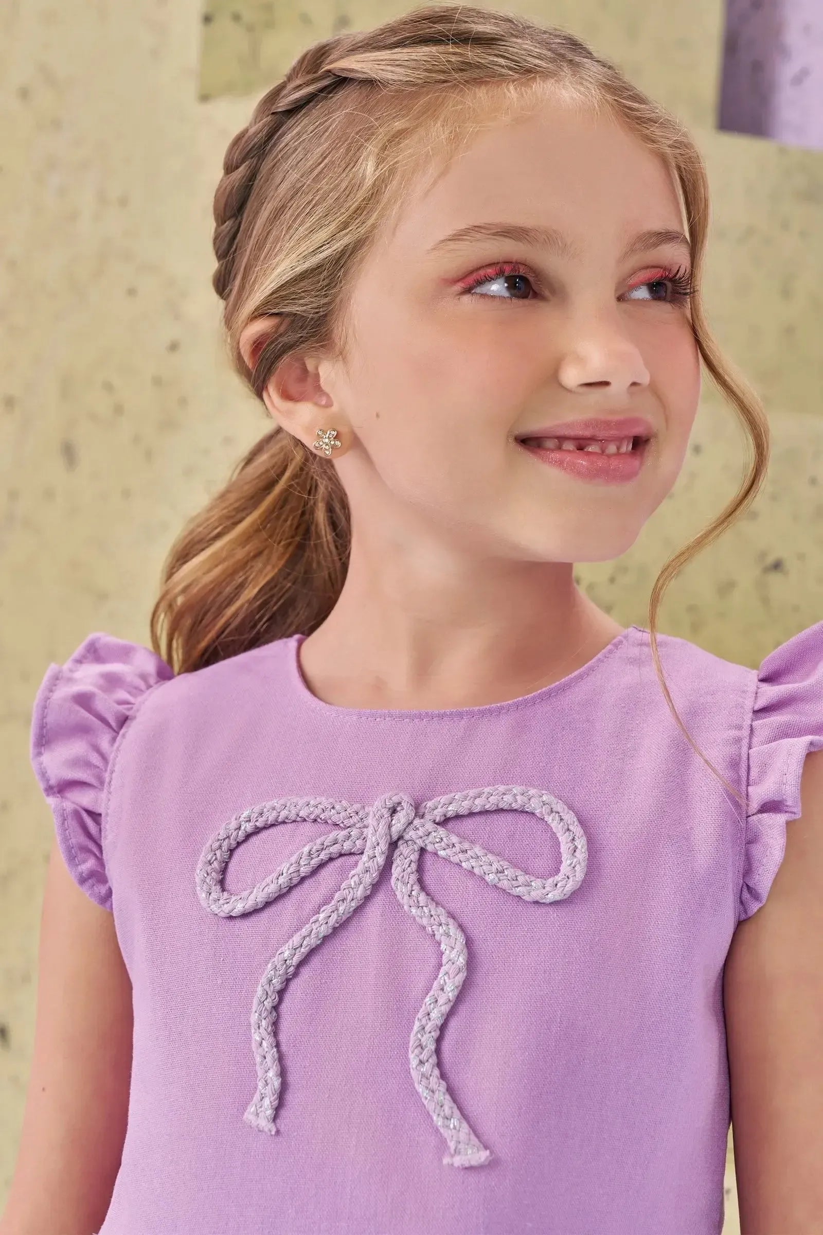 Vestido em Viscose Linho 87798 Kukiê Infantil Menina