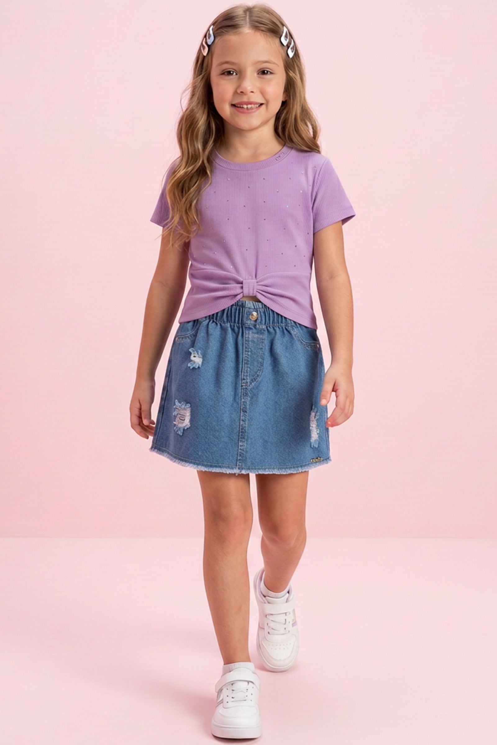 Blusa em Canelado Liz 15282 Kukiê Infantil Menina