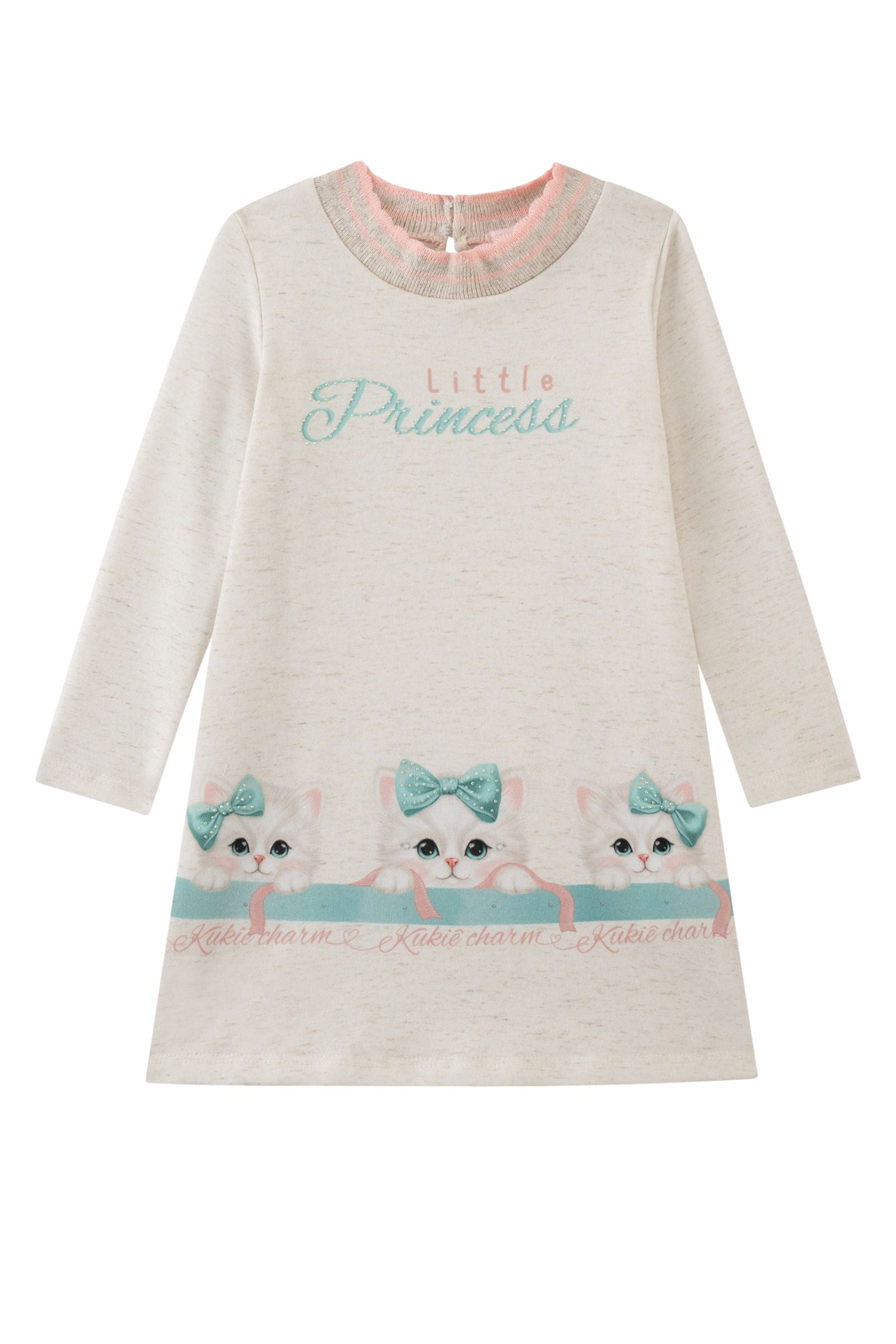 Vestido em Molecotton 92153 Kukiê Bebê Menina