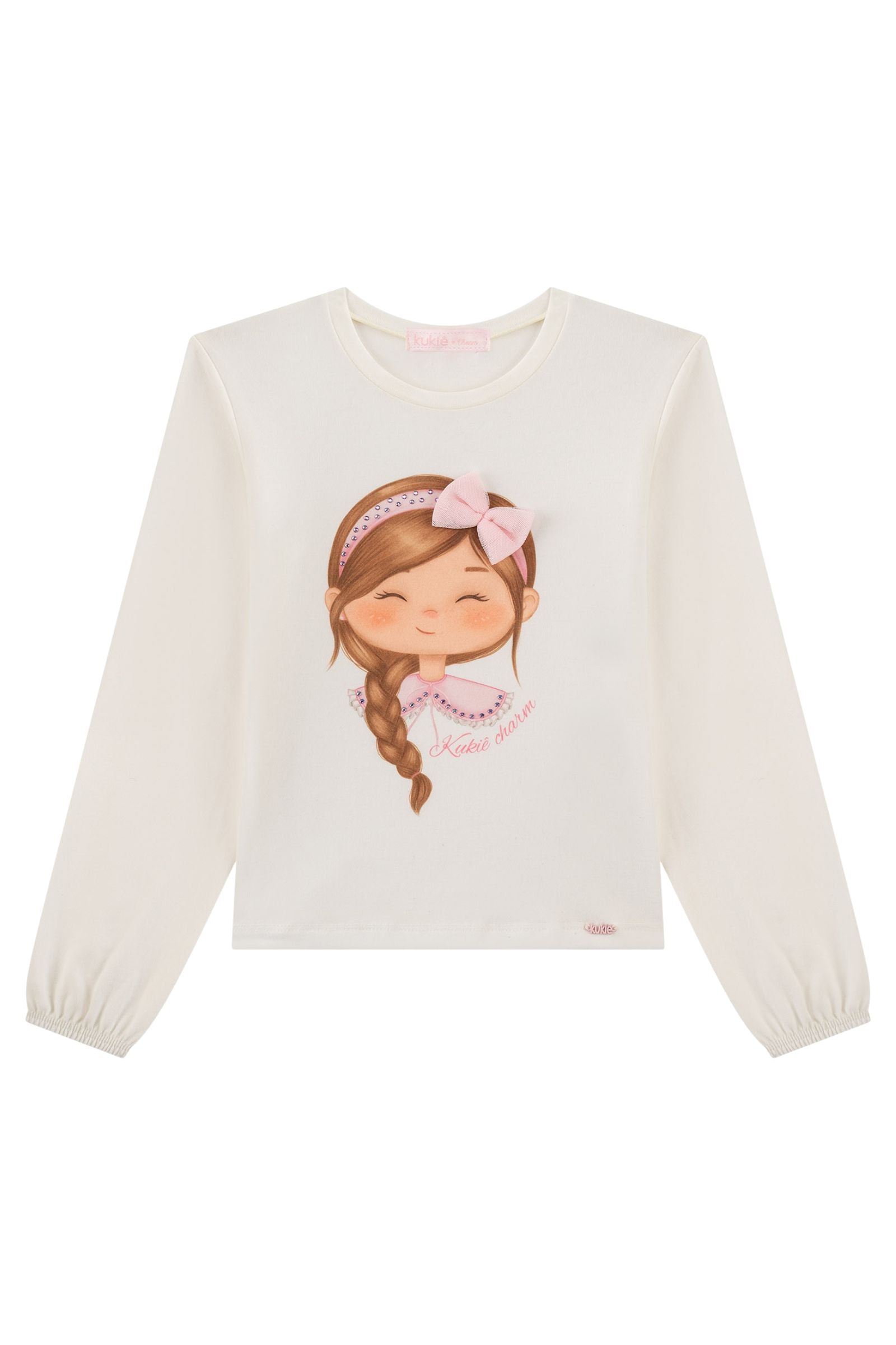 Blusa em Cotton 90936 Kukiê Infantil Menina