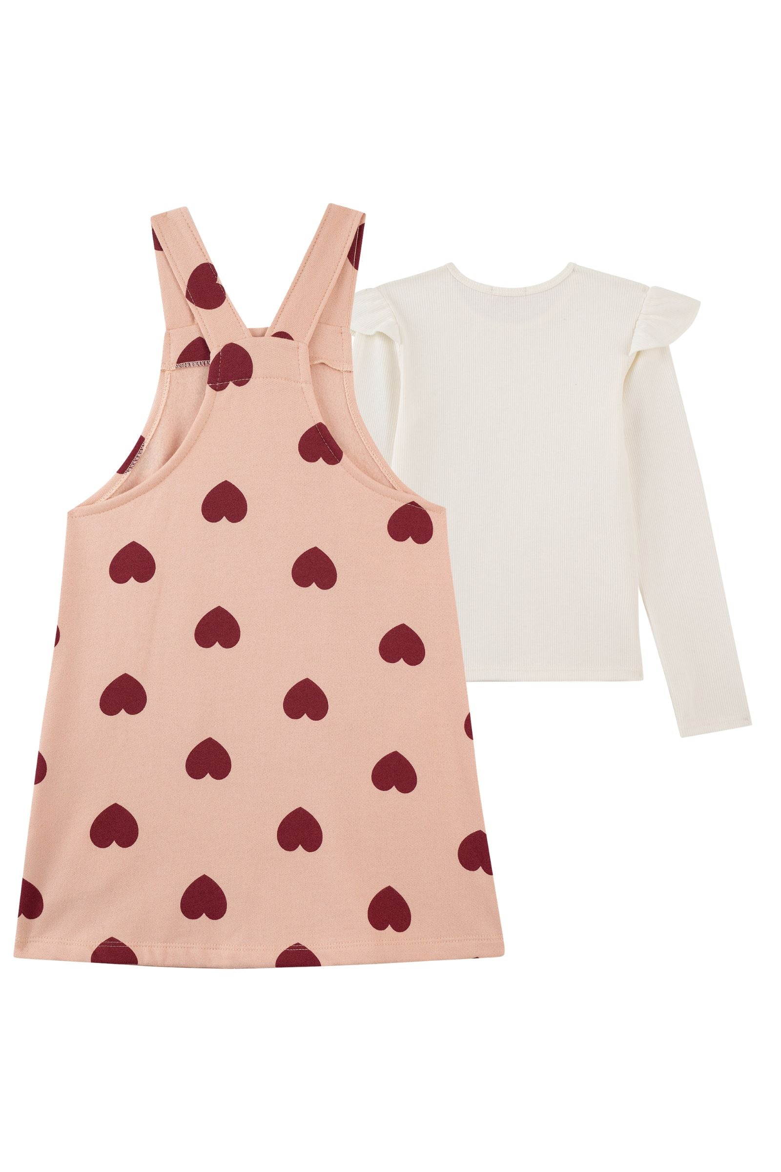 Conjunto de Salopete em Moletom com Pelúcia e Blusa em Canelado 89822 Kukiê Infantil Menina
