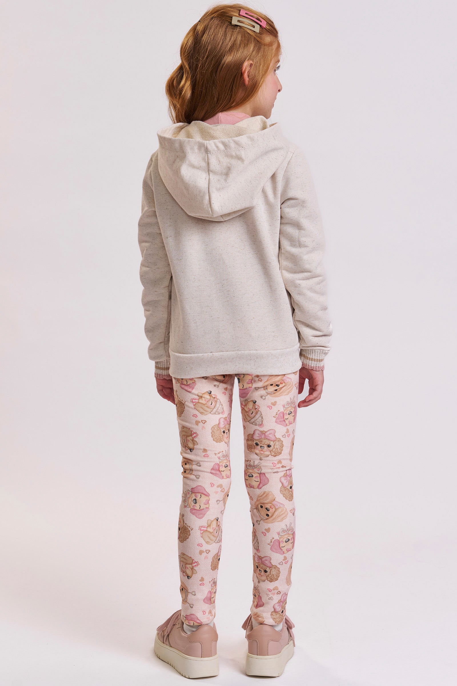 Jaqueta em Moletom sem Pelúcia 89922 Kukiê Infantil Menina