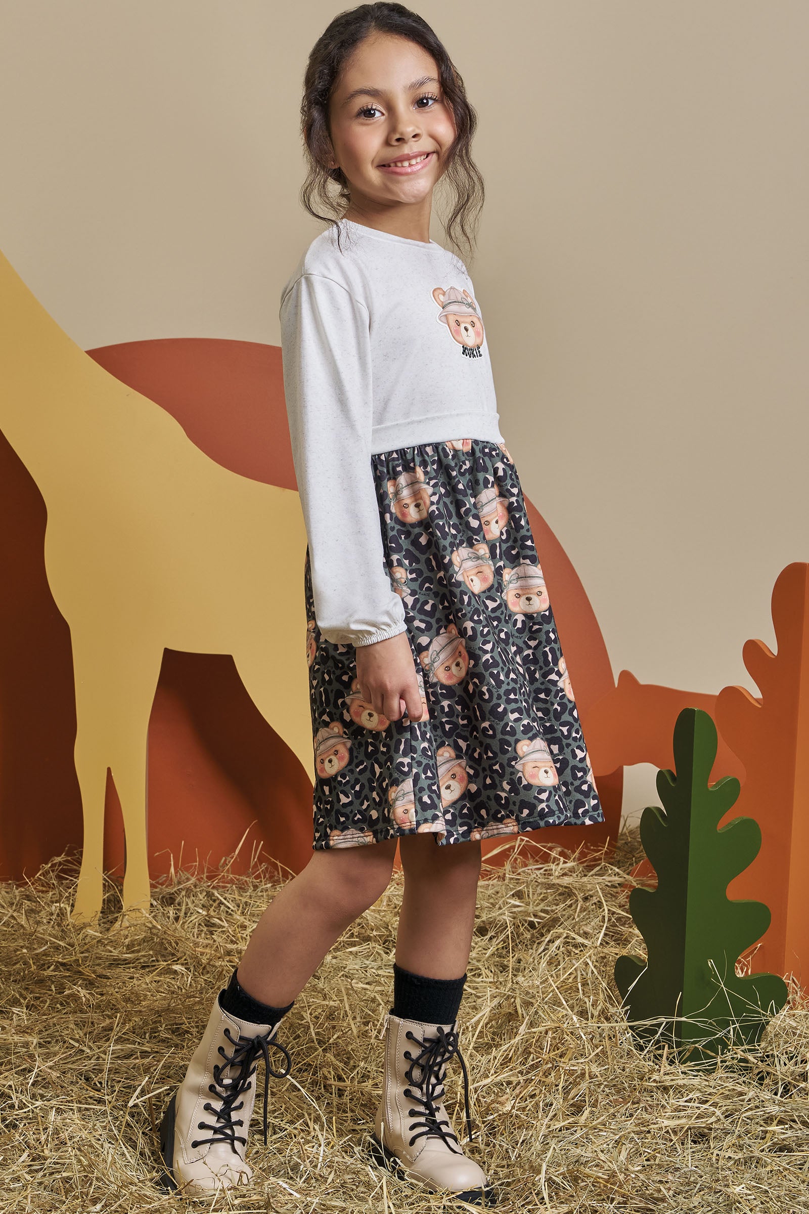 Vestido em Malha Power 90581 Kukiê Infantil Menina