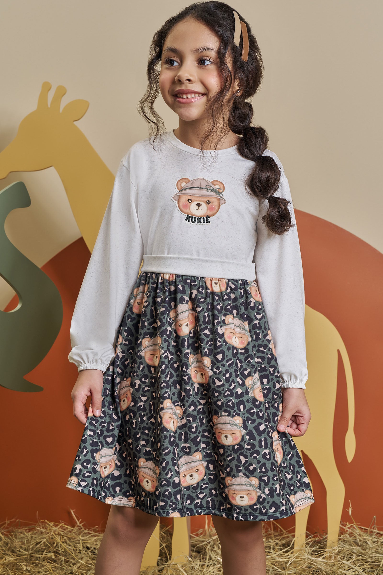 Vestido em Malha Power 90581 Kukiê Infantil Menina