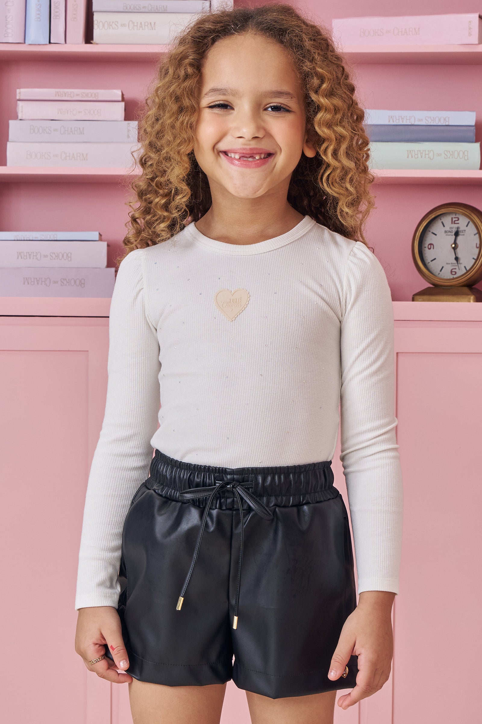 Blusa em Canelado Liz 90916 Kukiê Infantil Menina