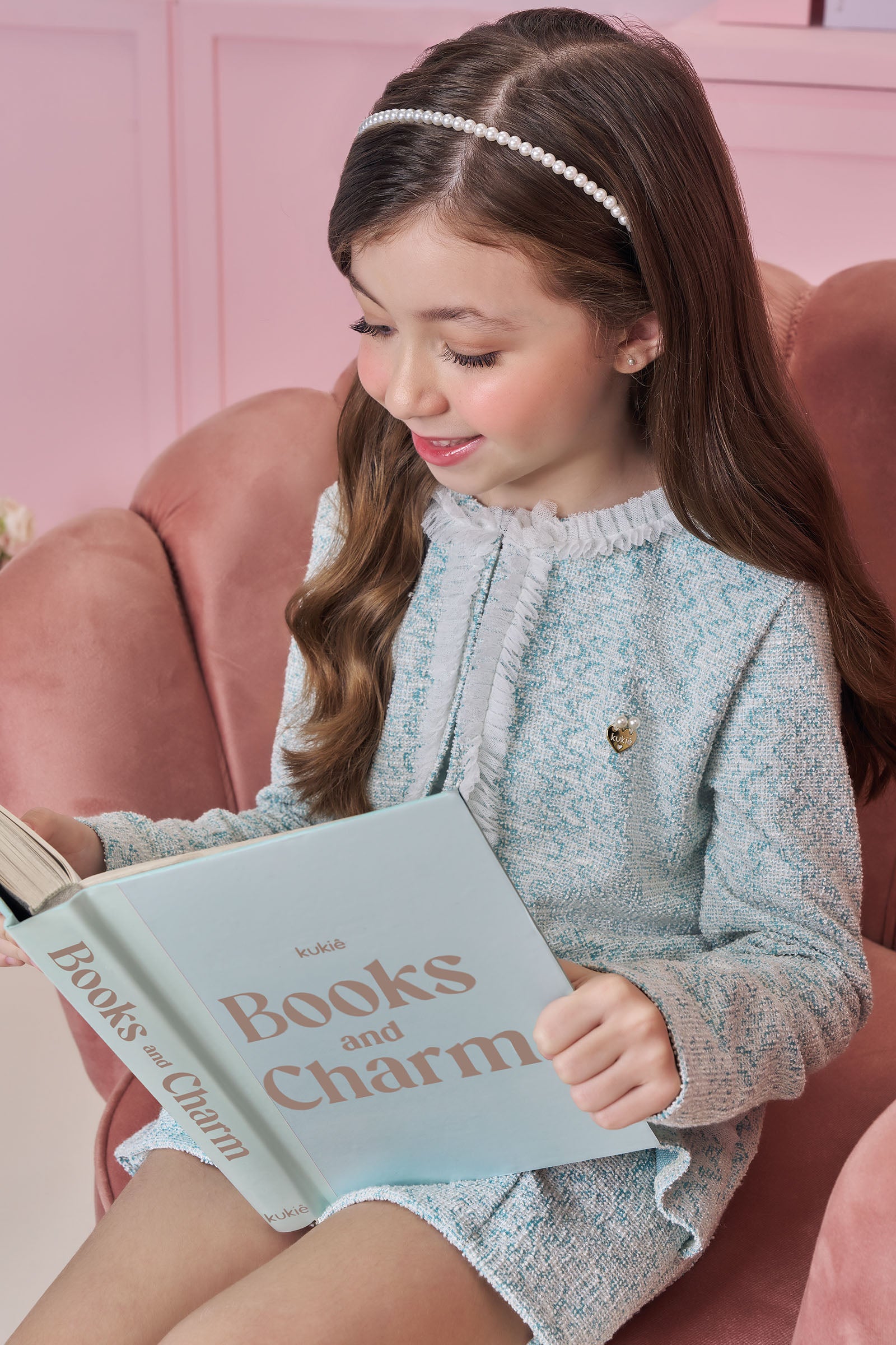 Conjunto de Casaqueto e Short Saia em Tweed Comfy 90922 Kukiê Infantil Menina