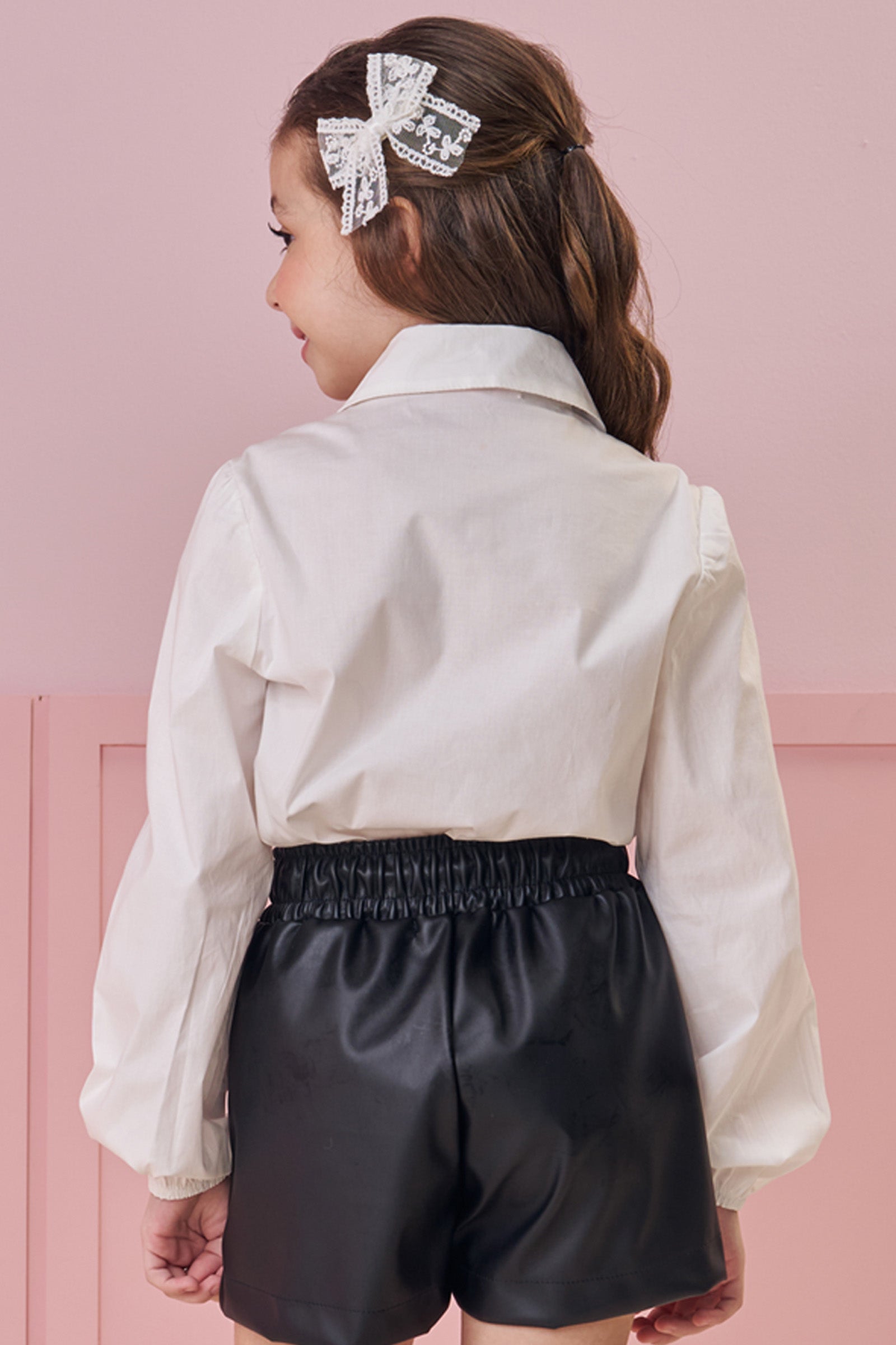 Camisa em Tricoline com Elastano 91811 Kukiê Infantil Menina