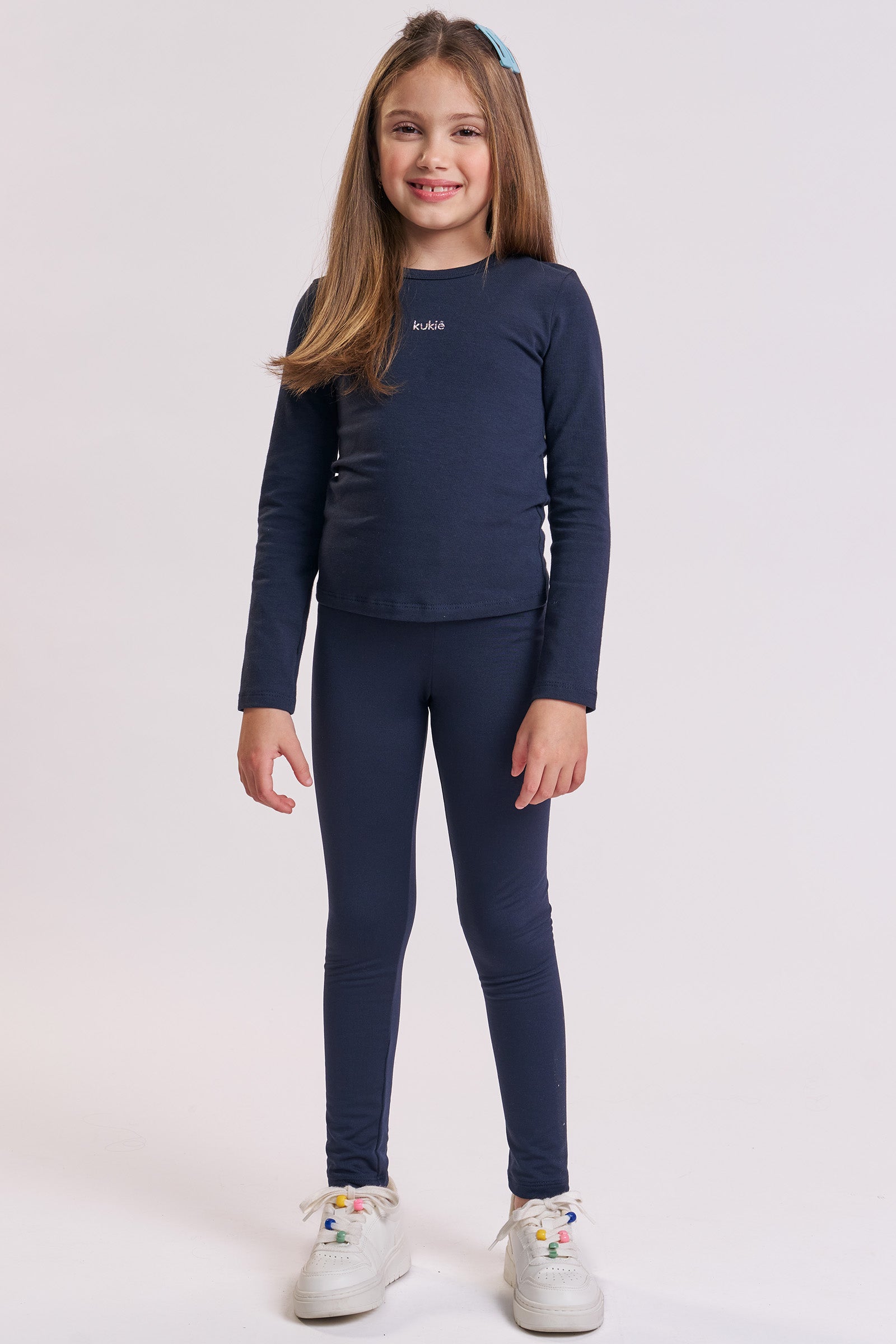 Blusa Manga Longa em Cotton 93609 Kukiê Infantil Menina