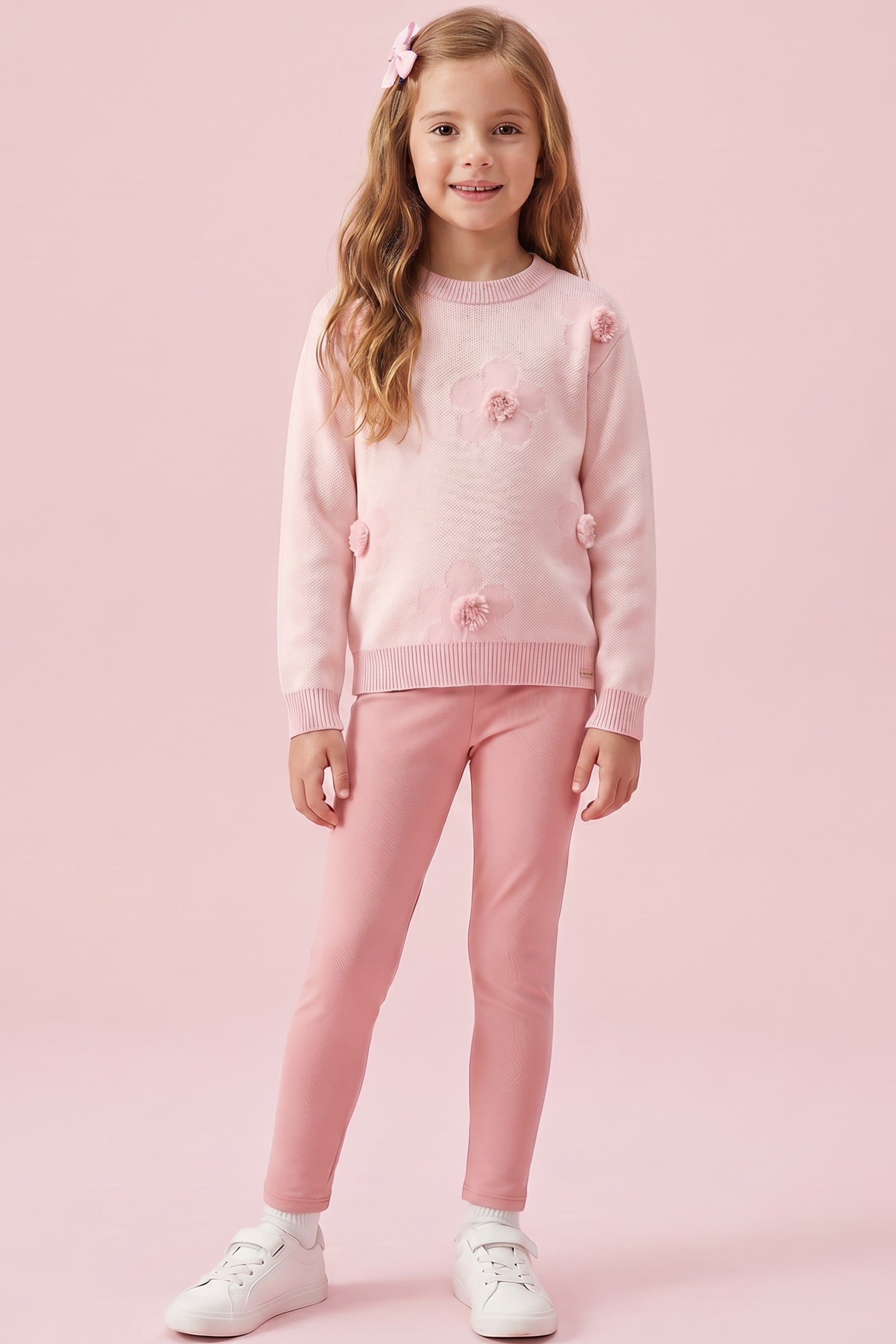 Calça Legging em Termoskin Peluciado 93622 Kukiê Infantil Menina