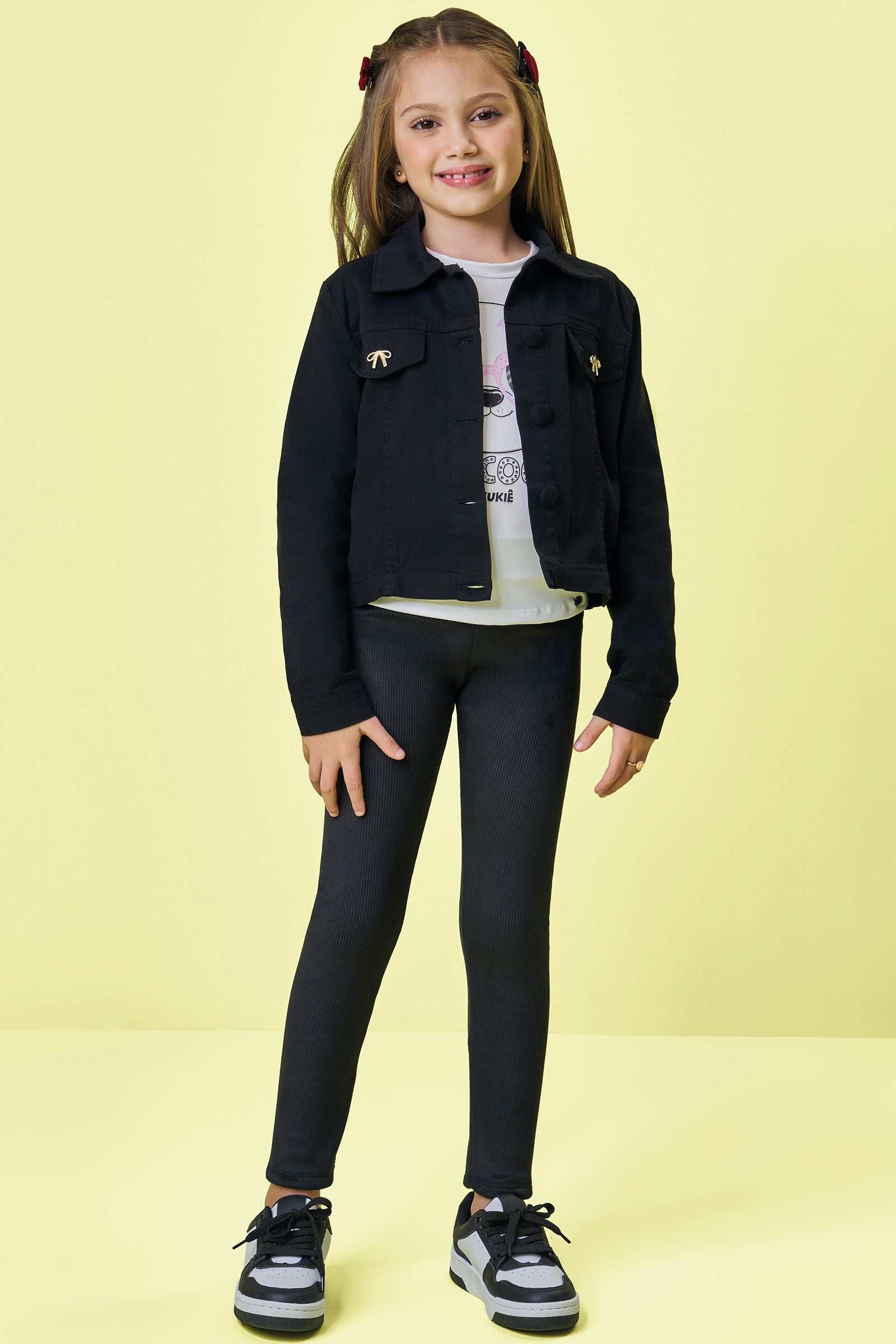 Calça Legging em Termoskin Peluciado 93622 Kukiê Infantil Menina