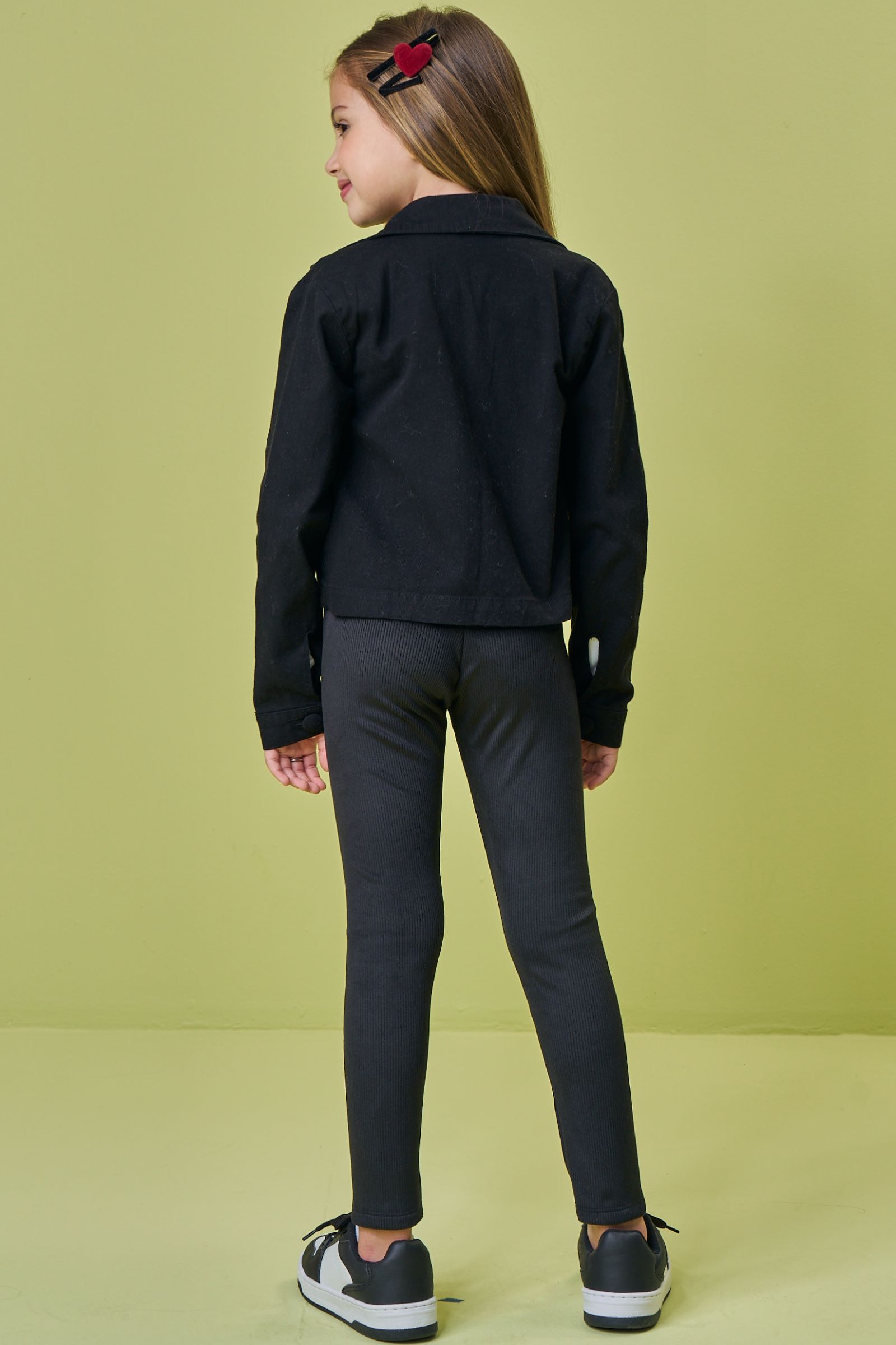 Calça Legging em Termoskin Peluciado 93622 Kukiê Infantil Menina