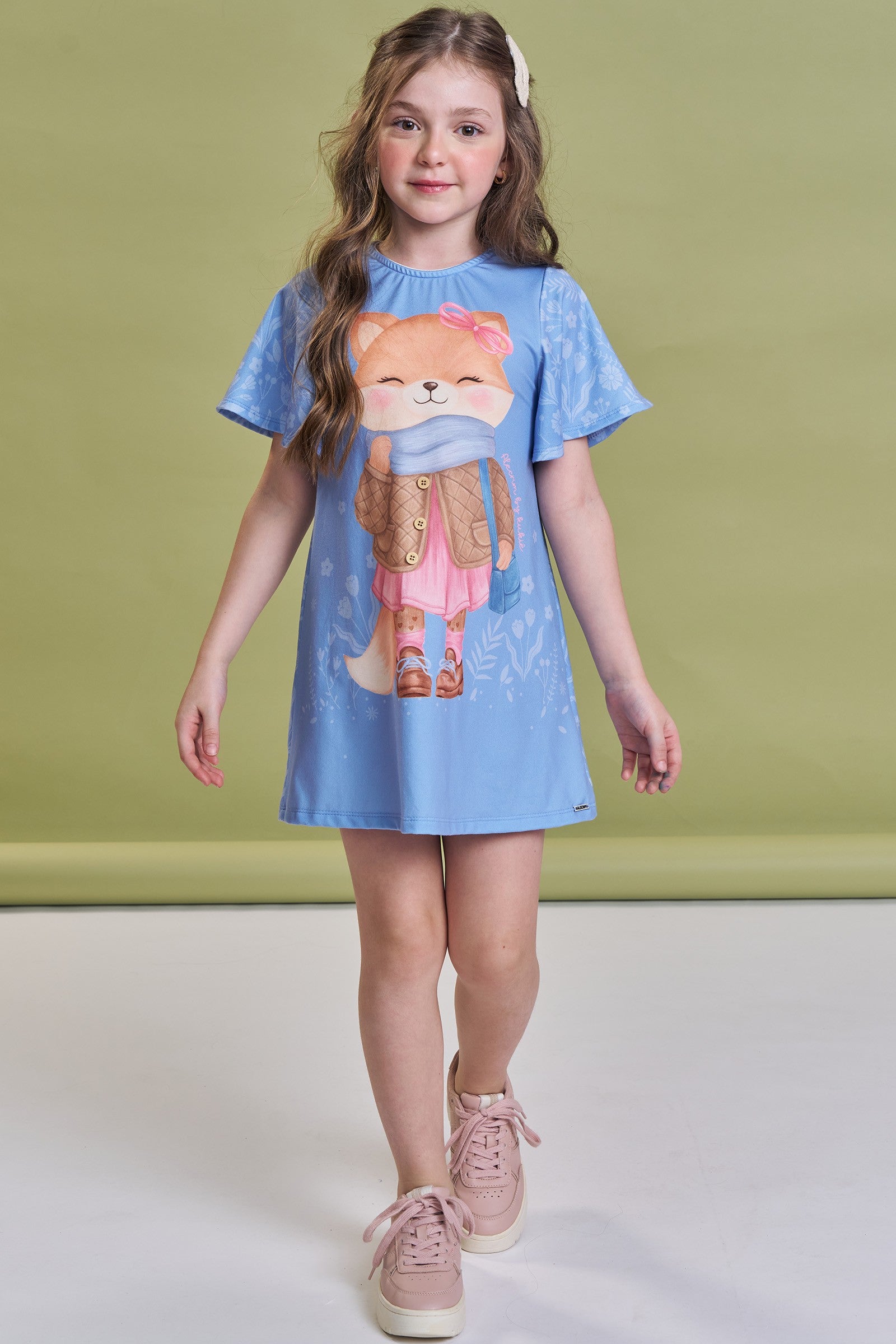 Vestido em Malha Comfy 93858 Kukiê Infantil Menina