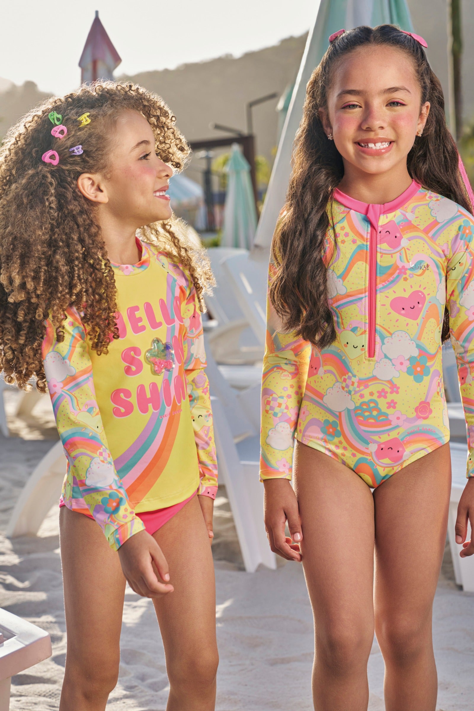 Maiô em Malha com Proteção UV50+ 95283 Kukiê Infantil Menina