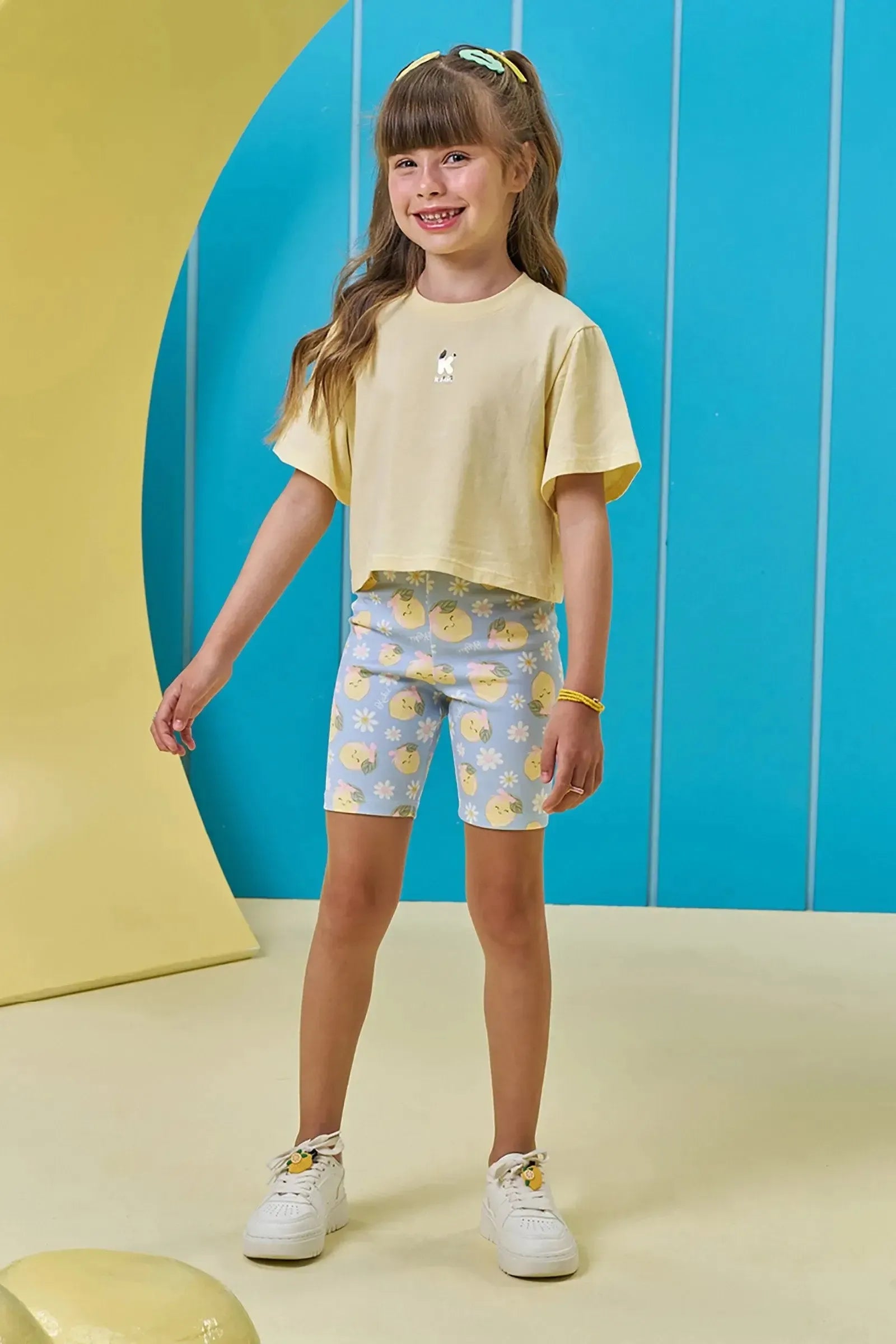 Bermuda Biker em Fly Tech 95414 Kukiê Infantil Menina