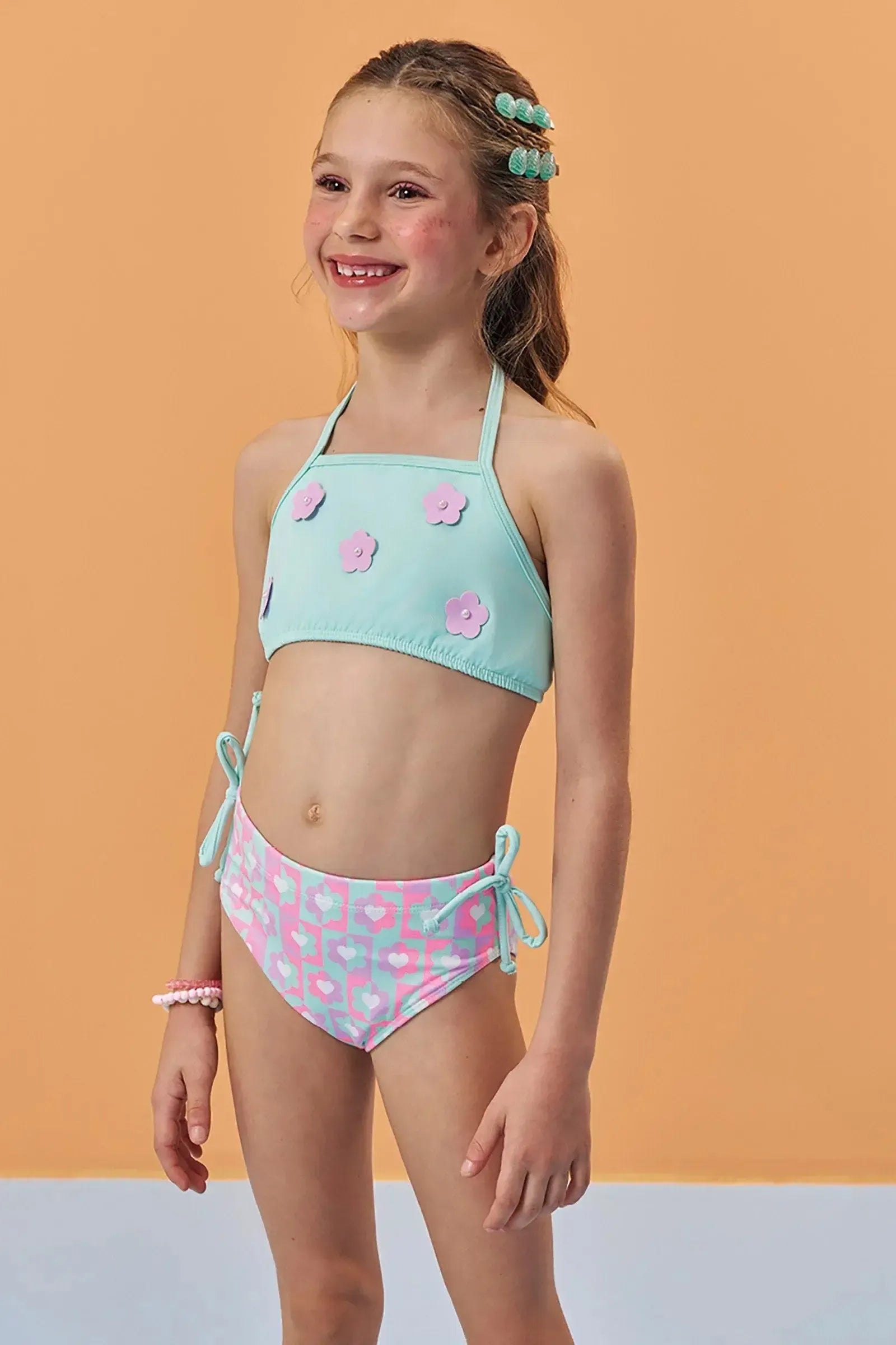 Biquíni em Malha com Proteção UV50+ 93057 Kukiê Infantil Menina